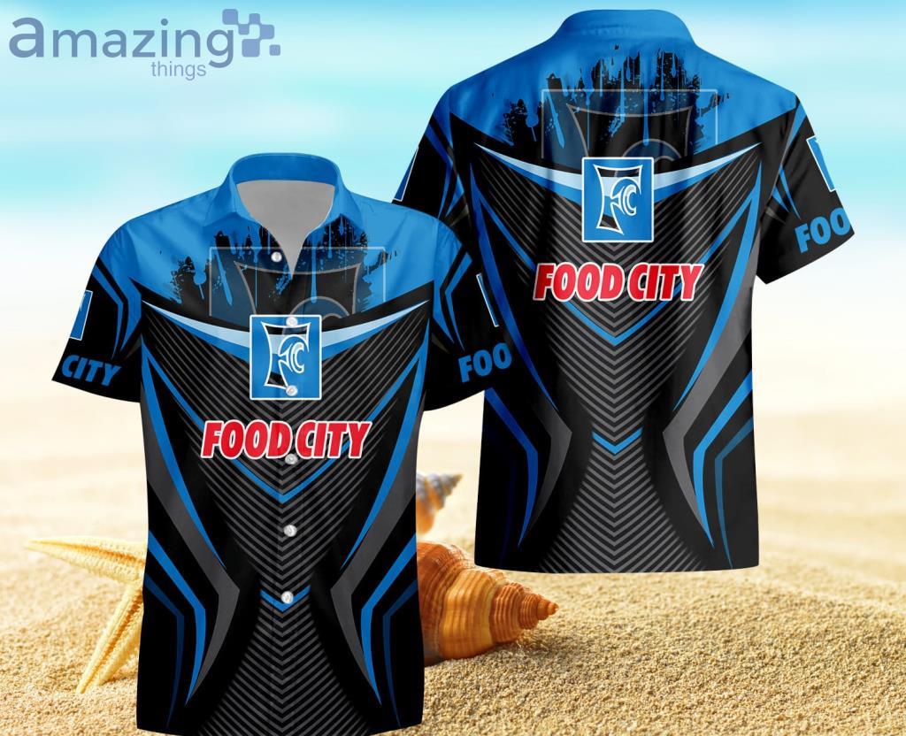 Food City Blue And Black Hawaiian Shirt For Men And Women Product Photo 1