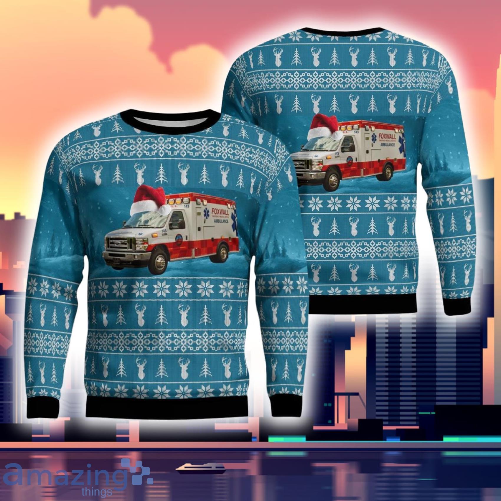 Foxwall Ems Fox Chapel Pennsylvania Christmas 3D Ugly Sweater Product Photo 1