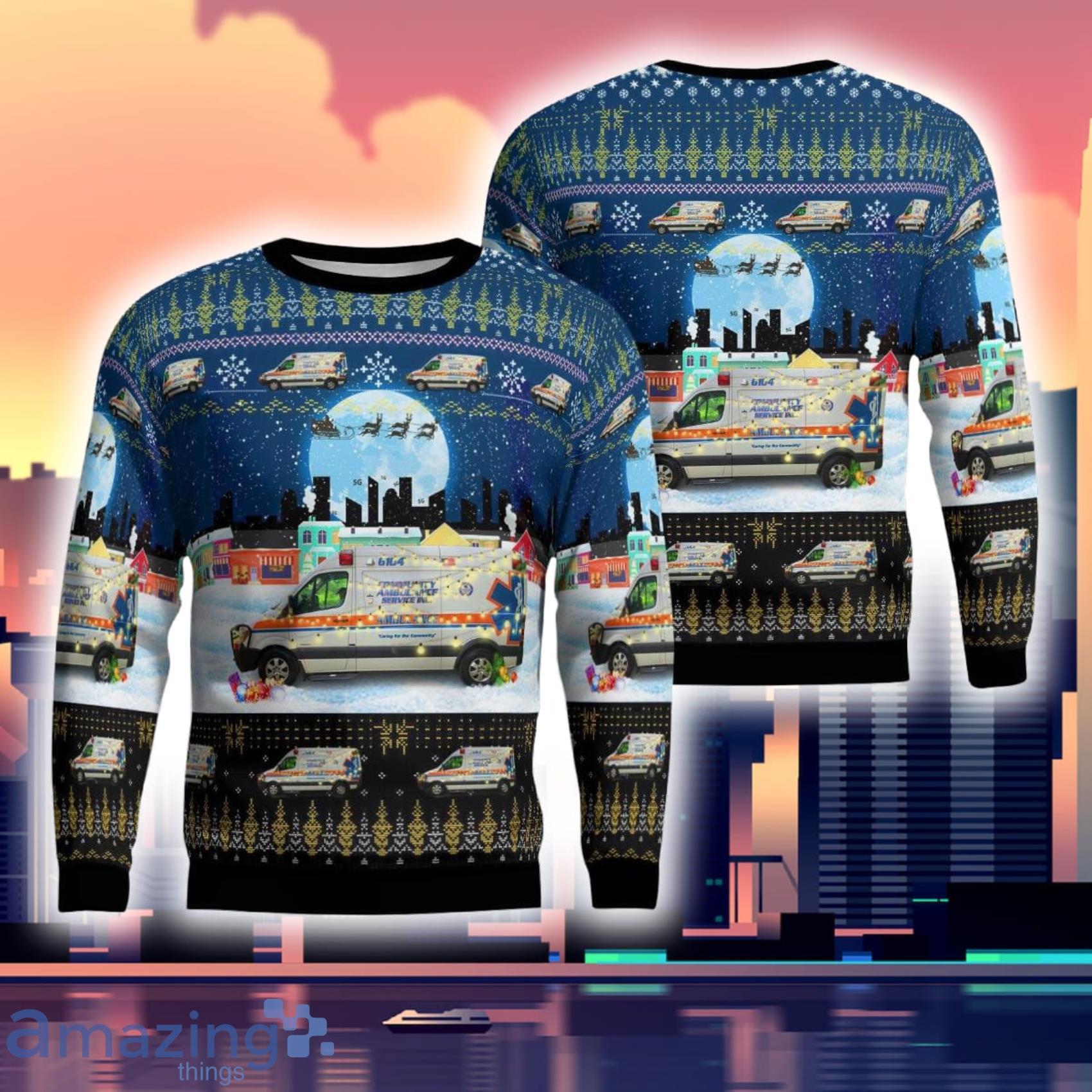 Franklin Pennsylvania Community Ambulance Service  Ugly Sweater Gift For Xmas Product Photo 1