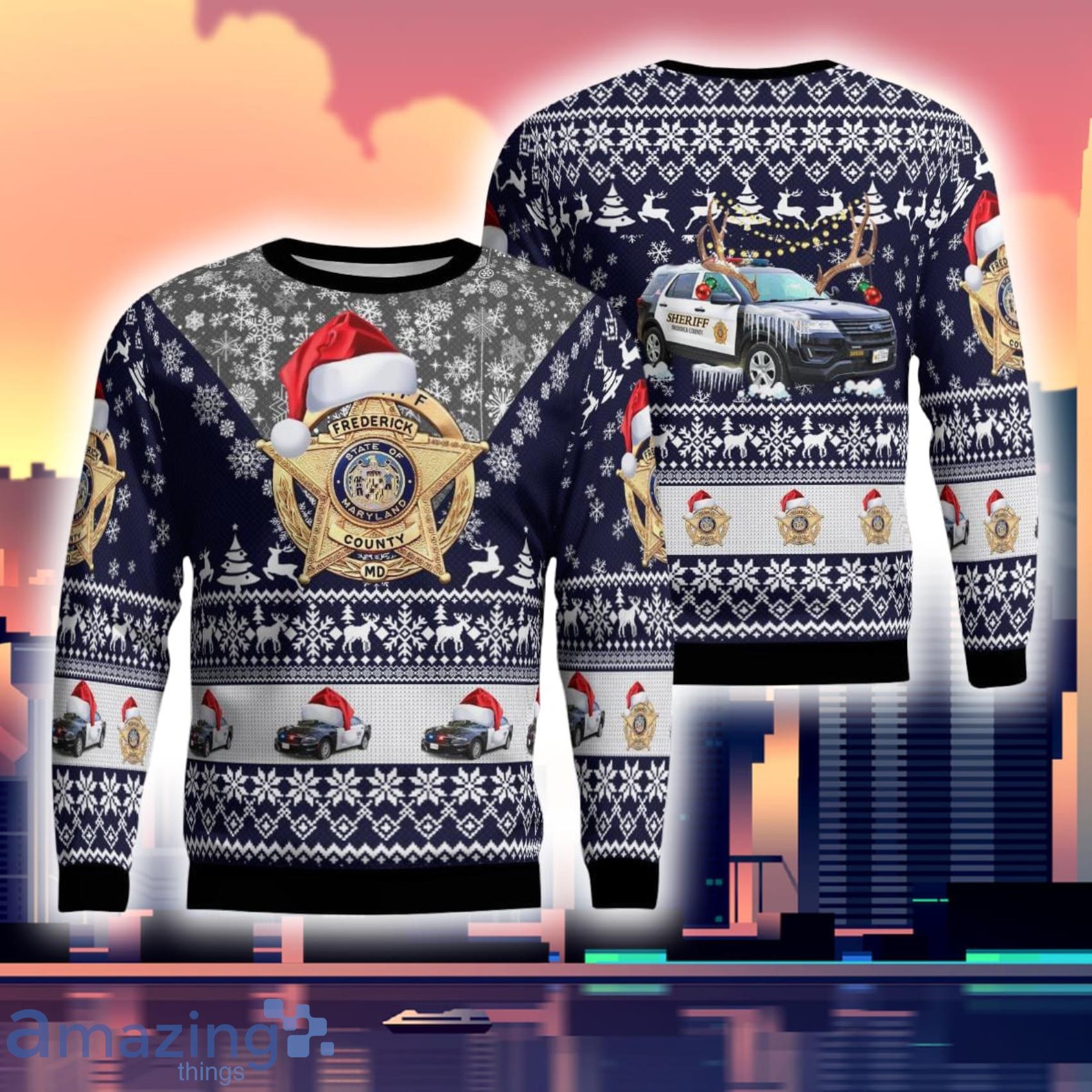 Frederick Maryland Frederick County Office Christmas Ugly Sweater Gift For Xmas Product Photo 1 Frederick Maryland Frederick County Office Christmas Ugly Sweater Gift For Xmas Product Photo 1