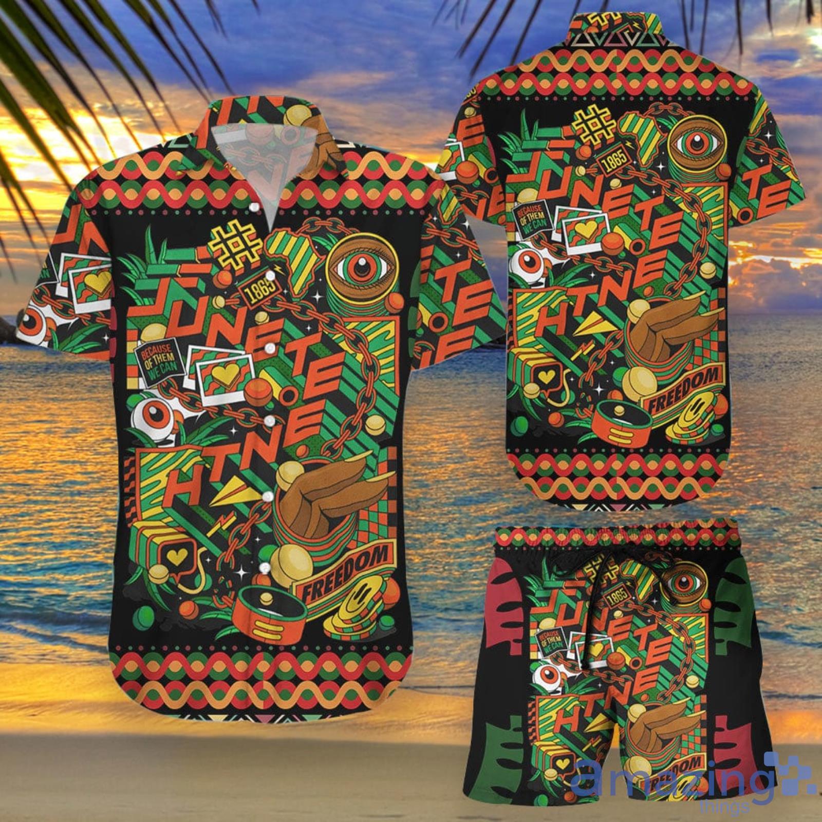 Freedom Symbol For Juneteenth Day Hawaiian Shirt And Shorts Summer Beach Gift Product Photo 1