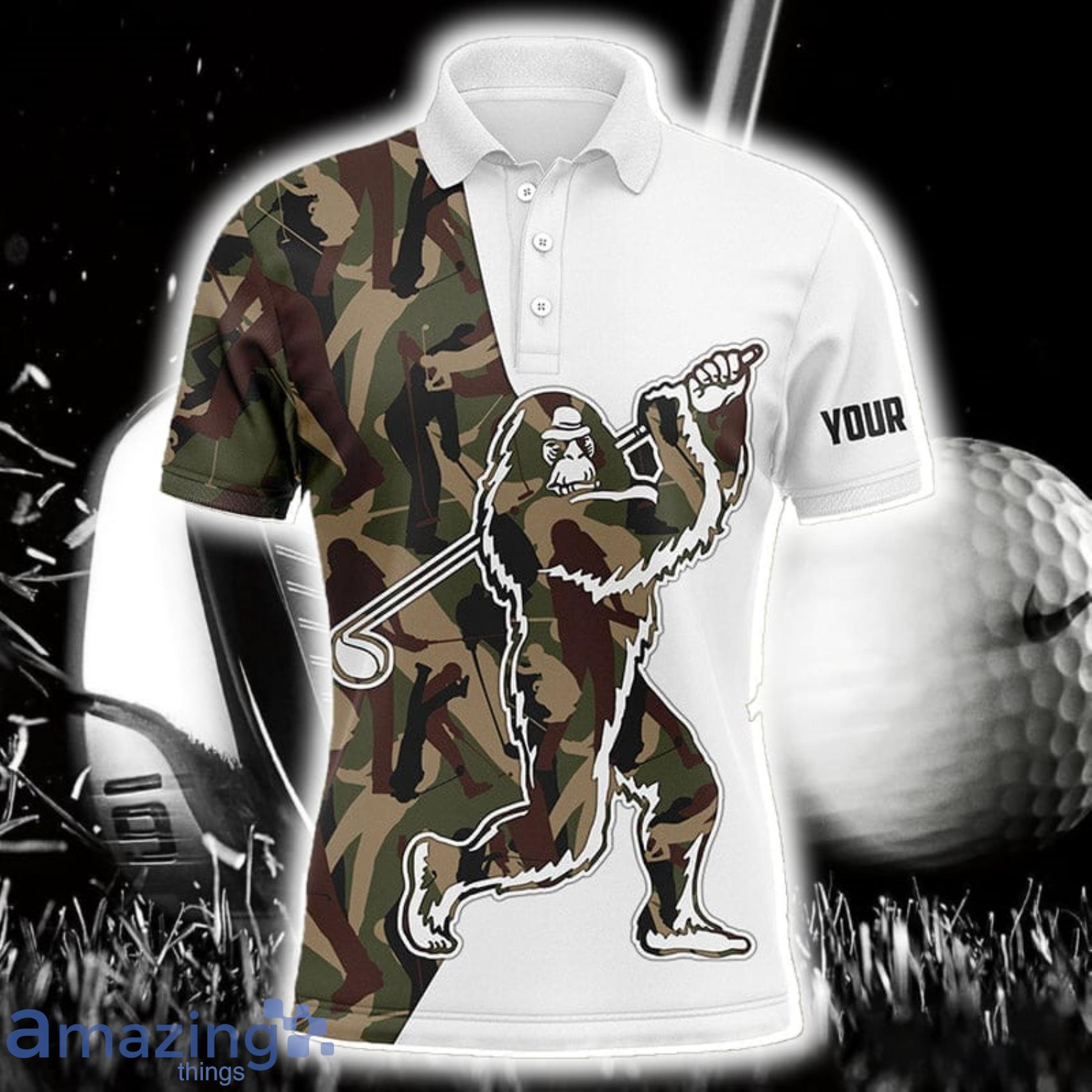  Funny Bigfoot Golf Shirts for Men Golf Polo Shirts