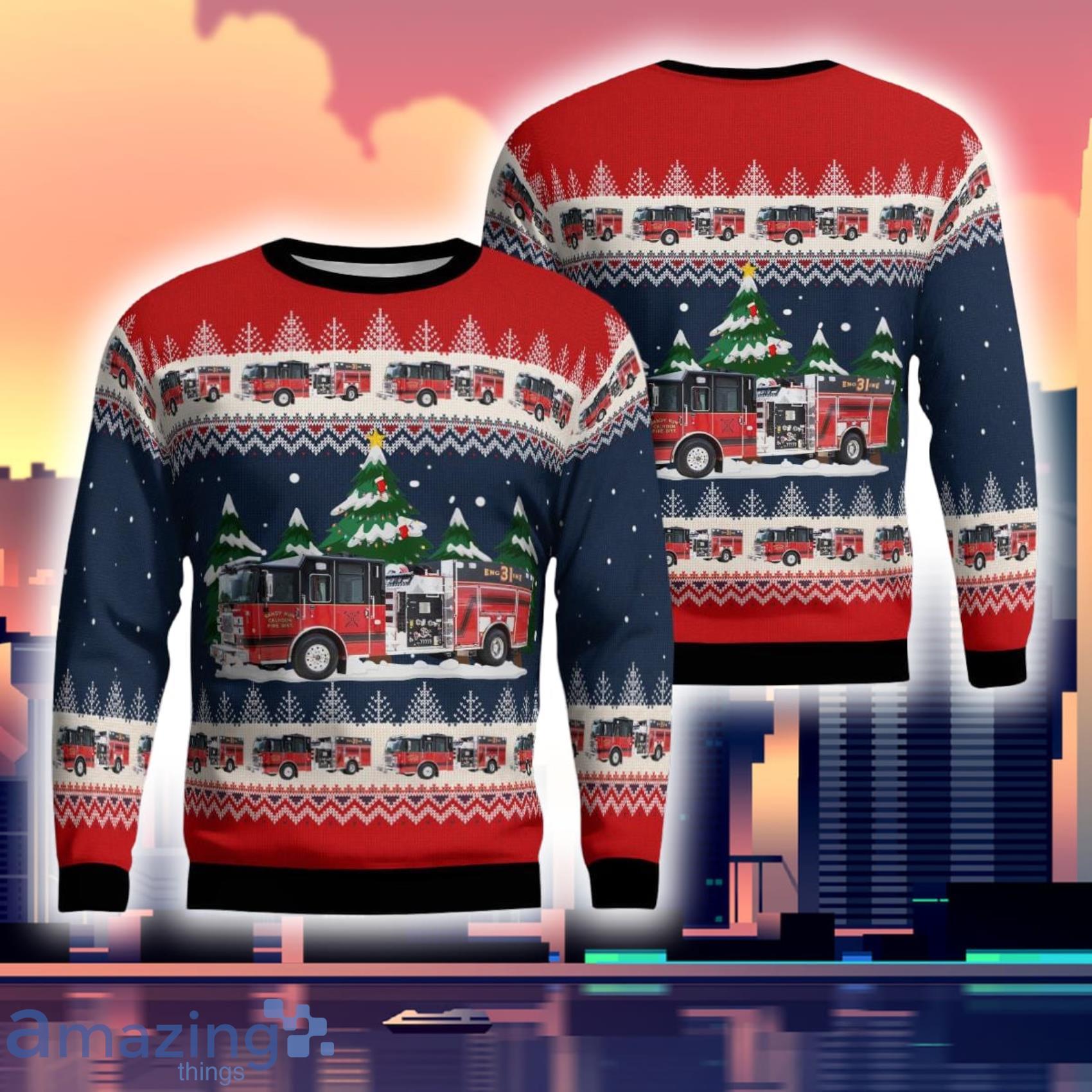Gaston South Carolina Sandy Run- Calhoun County Fire District Full Print Ugly Sweater For Men And Women Product Photo 1