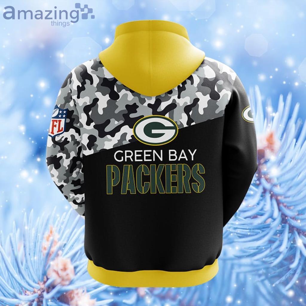 Green Bay Packers NFL Yellow Hoodie, Zip Hoodie 3D All Over Print