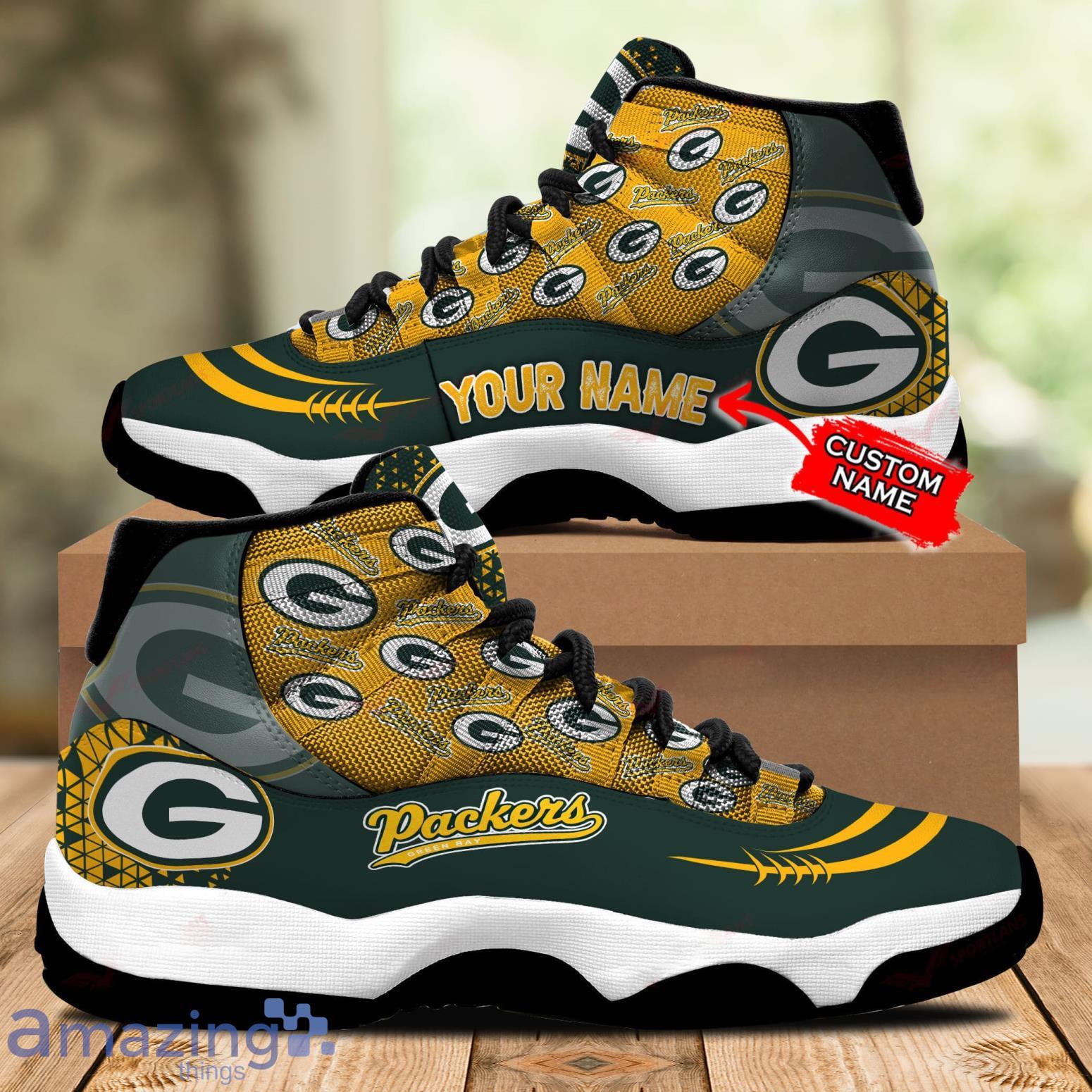 Green Bay Packers Air Jordan 13 Sneakers Shoes Custom Name Personalized  Gifts