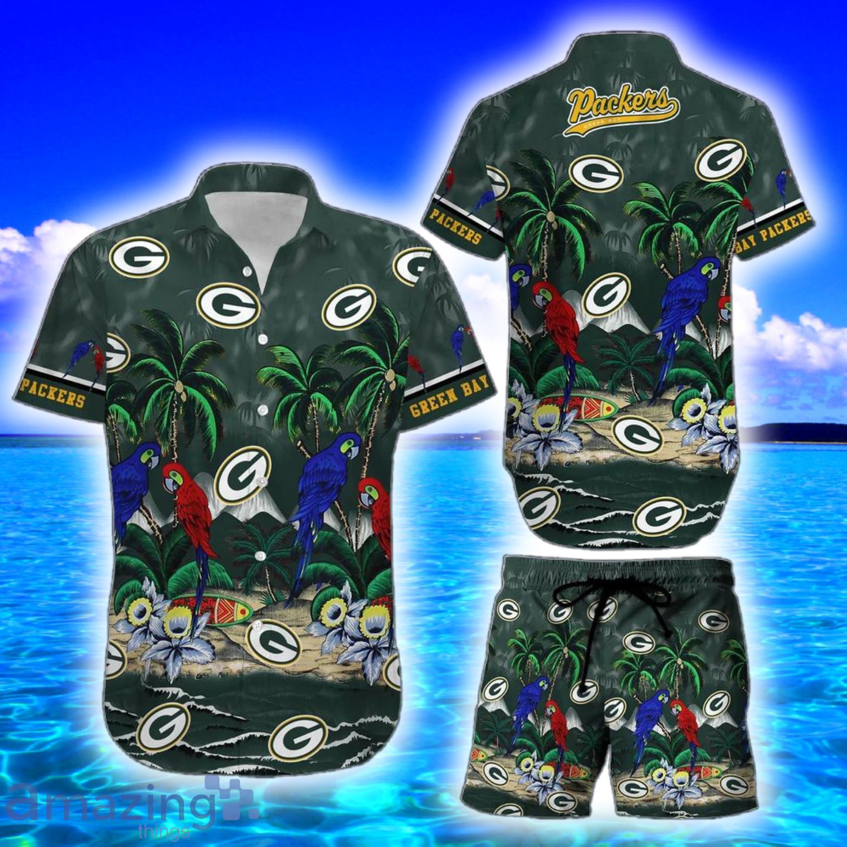 Green Bay Packers Nfl Team Football Beach Shirt Summer Button Down