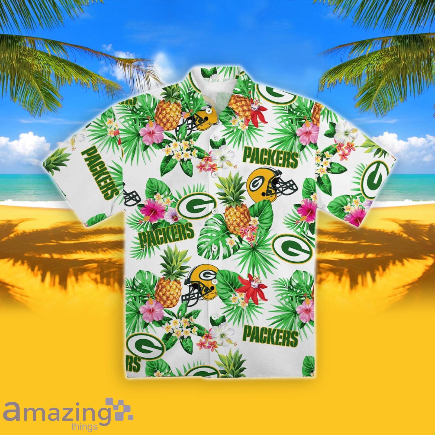 Green Bay Packers Tropical Pineapple Summer Gift Men And Women Hawaiian Shirt Product Photo 1