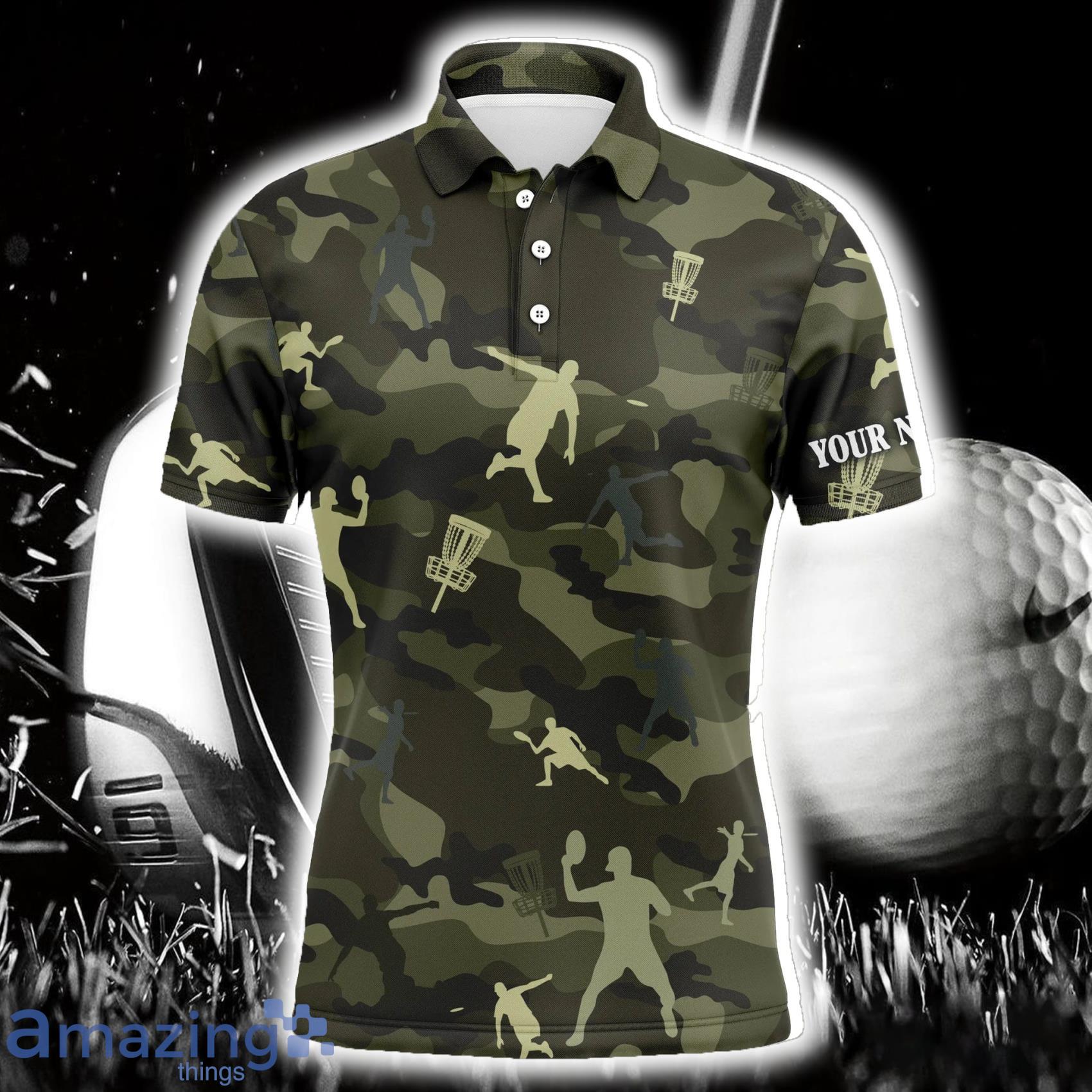 Green Camo Custom Name Disc Polo Shirt For Men And Women Gift For Golfer Product Photo 1