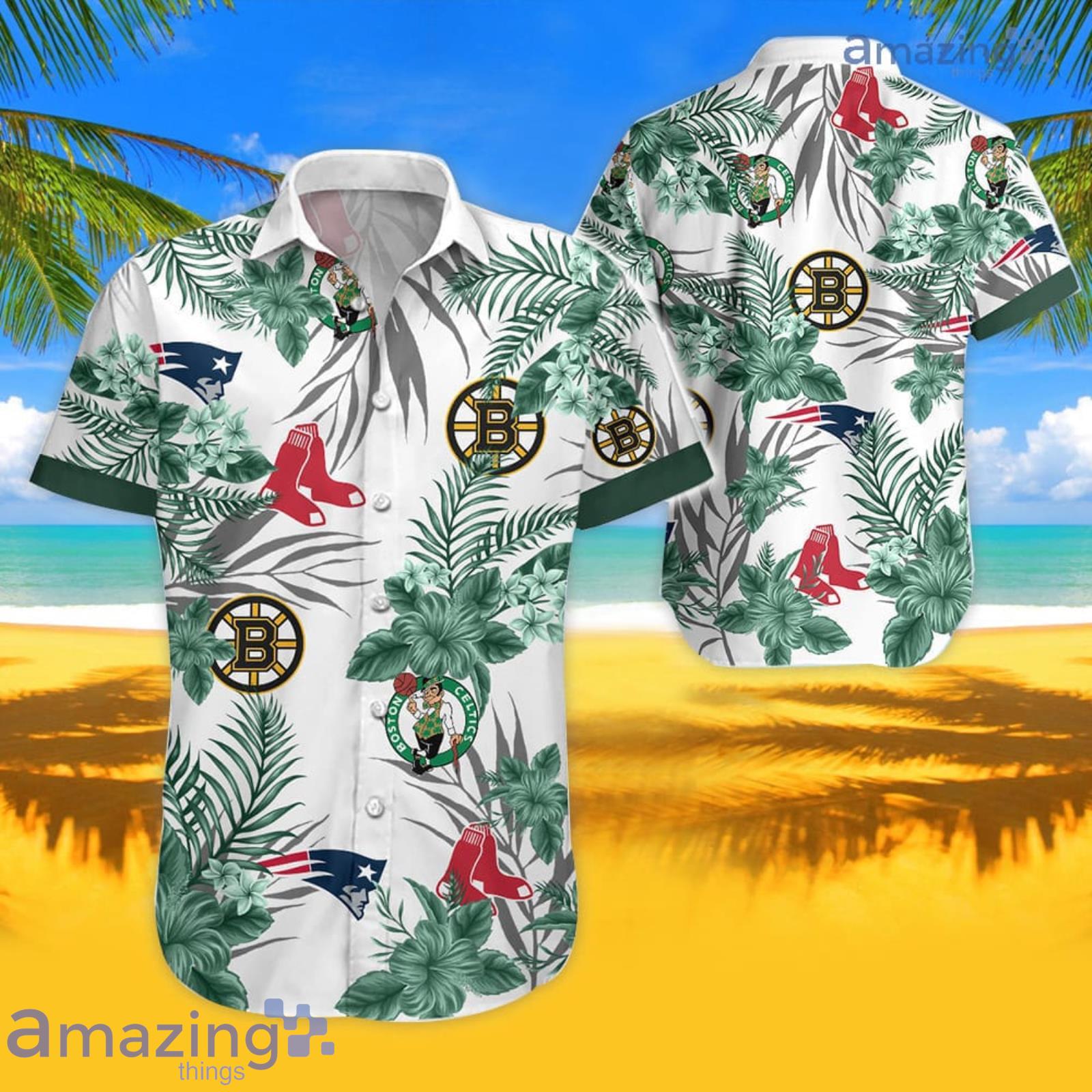 Green Style Boston Tropical Hawaiian Shirt For Men And Women Product Photo 1
