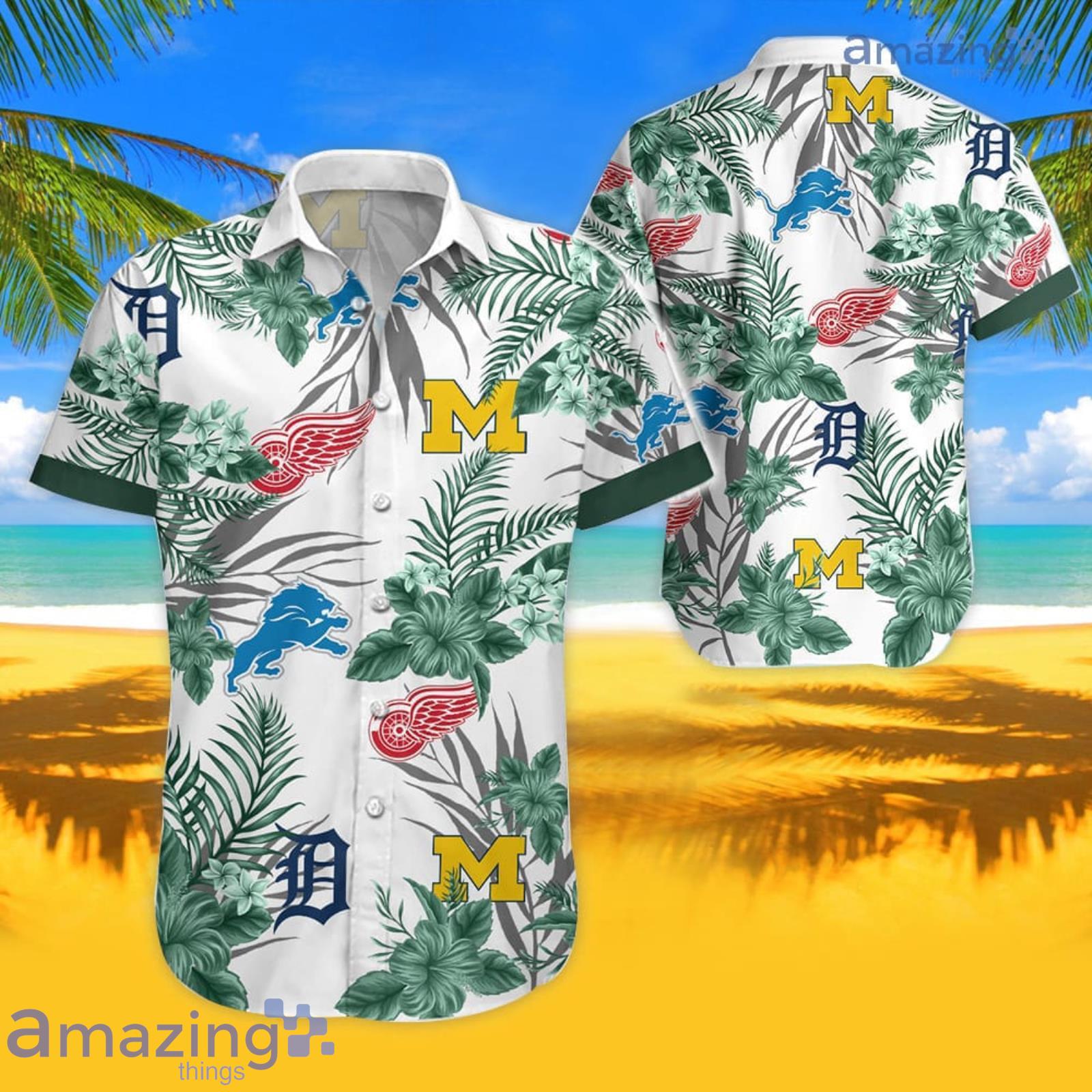 Green Style Michigan Tropical Hawaiian Shirt For Men And Women Product Photo 1