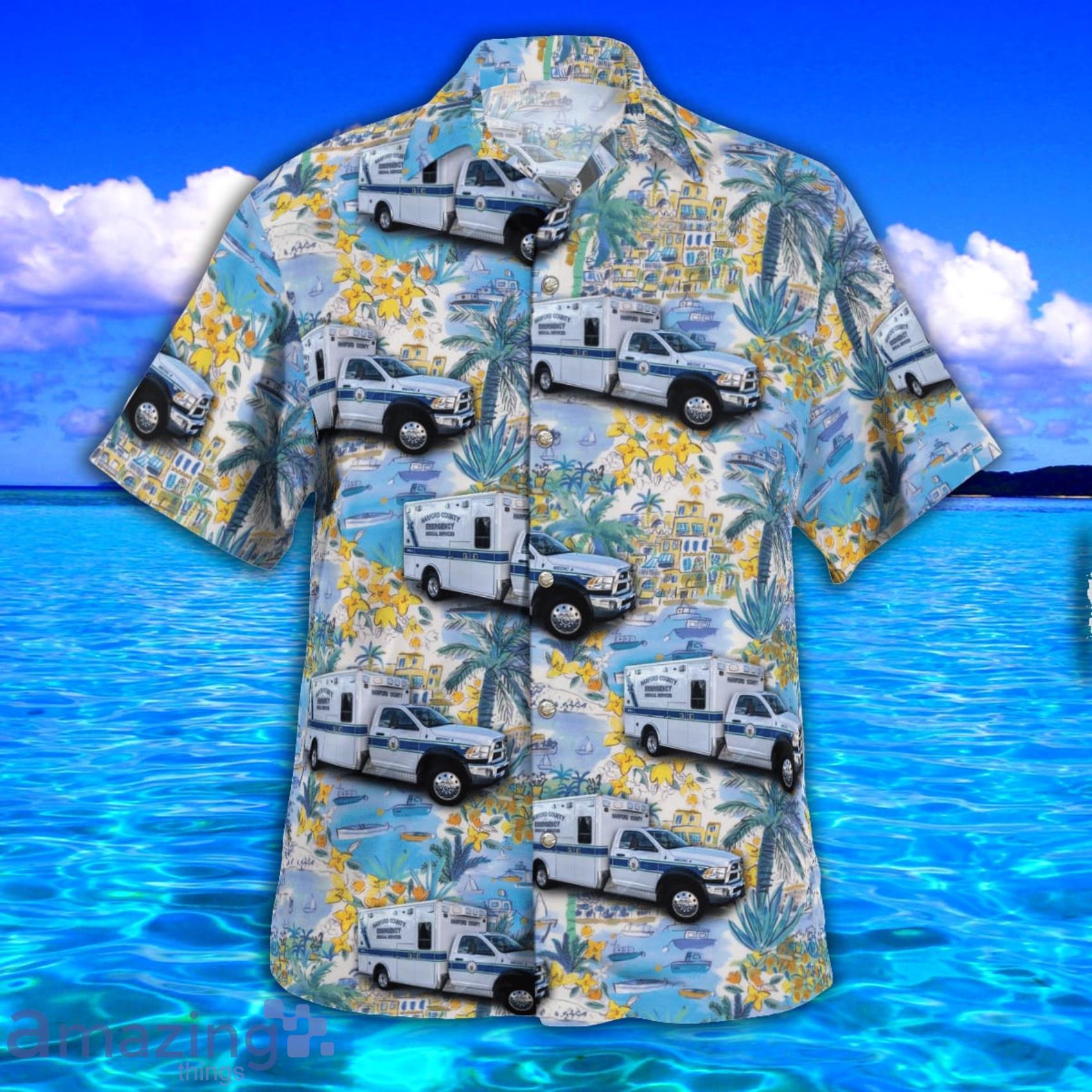 Harford County, Maryland EMS Tropical Style Hawaiian Shirt image Harford County, Maryland EMS Tropical Style Hawaiian Shirt Product Photo 3