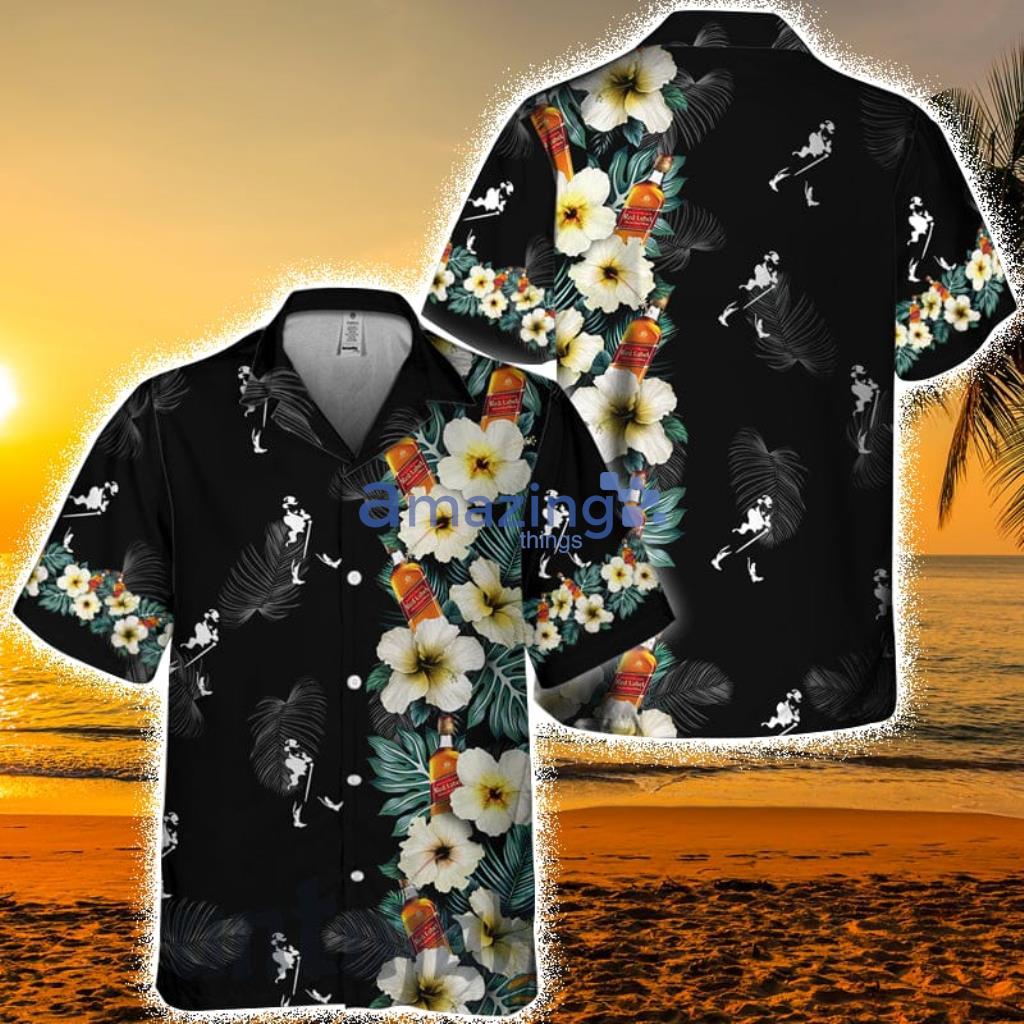 Hibiscus Palm Leaves Johnnie Walker Hawaii Shirt For Men And Women Product Photo 1