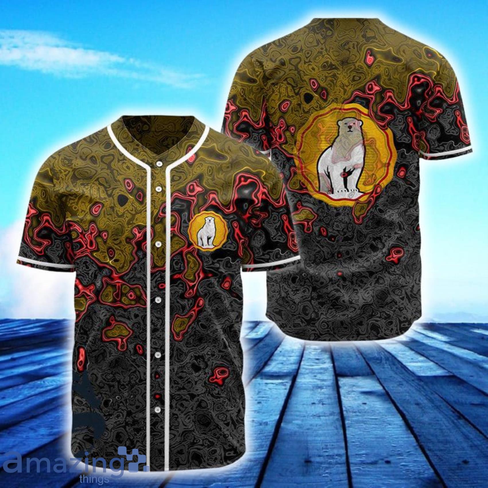 Holographic Colorful Bundaberg AOP Full Print Baseball Jersey Shirt Product Photo 1