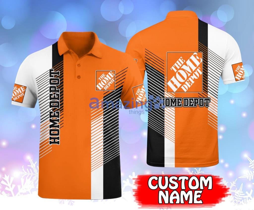 Home Depot Custom Name Orange Polo Shirt Gift For Fans Product Photo 1