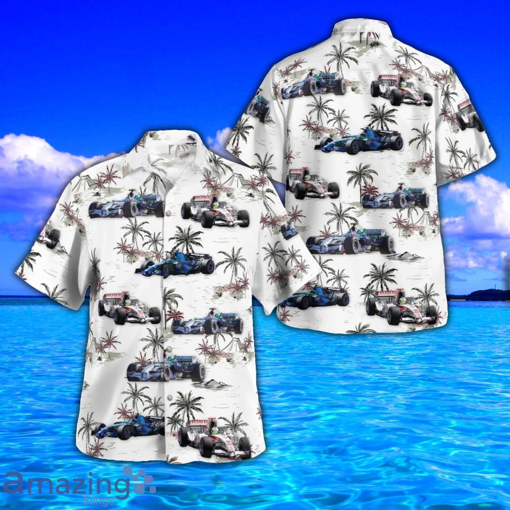 Honda In Formula One AOP Aloha Tropical Style Hawaiian Shirt And Beach Short Product Photo 1