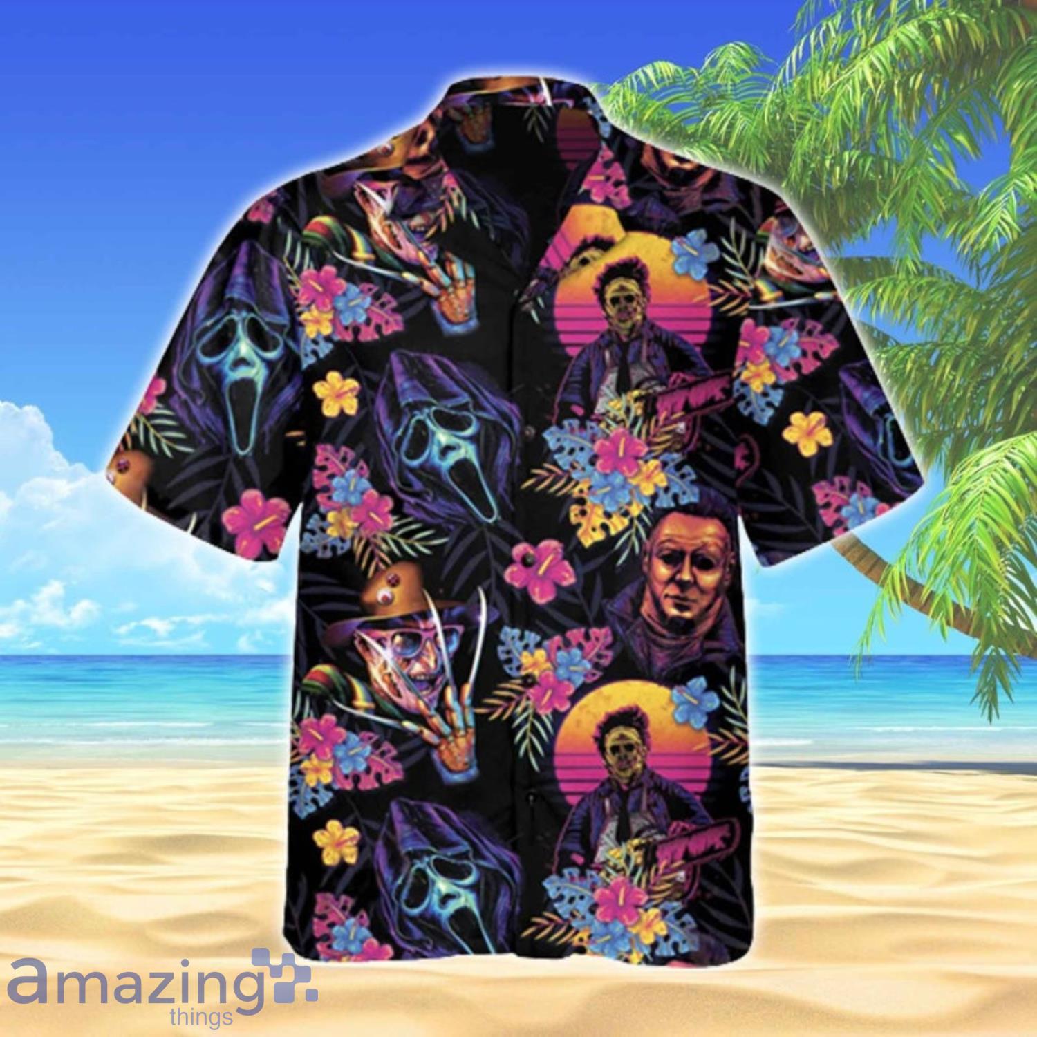 Horror Movie Retro Hawaii Shirt Product Photo 1