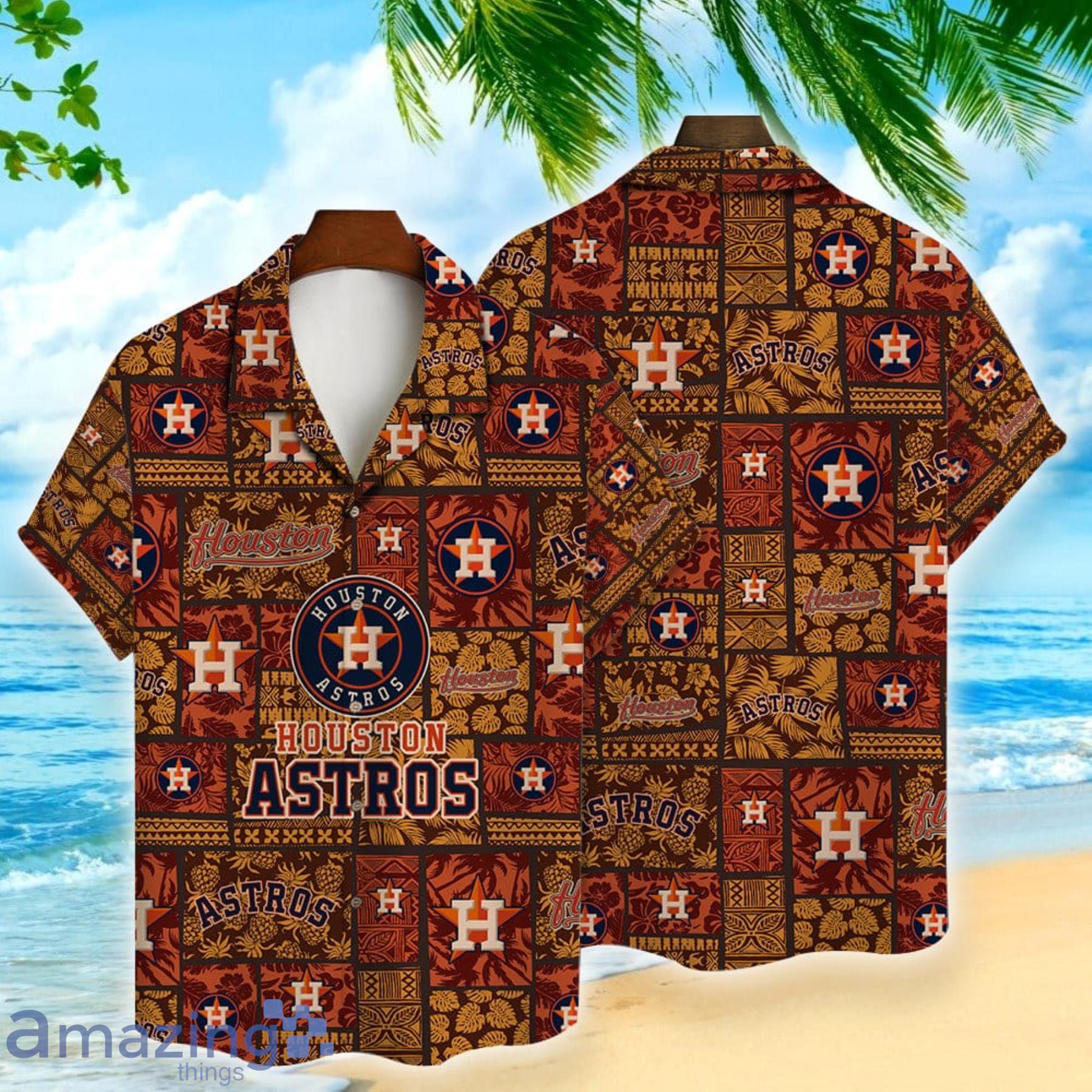 Houston Astros Vintage Pattern Major League Baseball Hawaiian Shirt Summer Gift For Fans Product Photo 1 Houston Astros Vintage Pattern Major League Baseball Hawaiian Shirt Summer Gift For Fans Product Photo 1