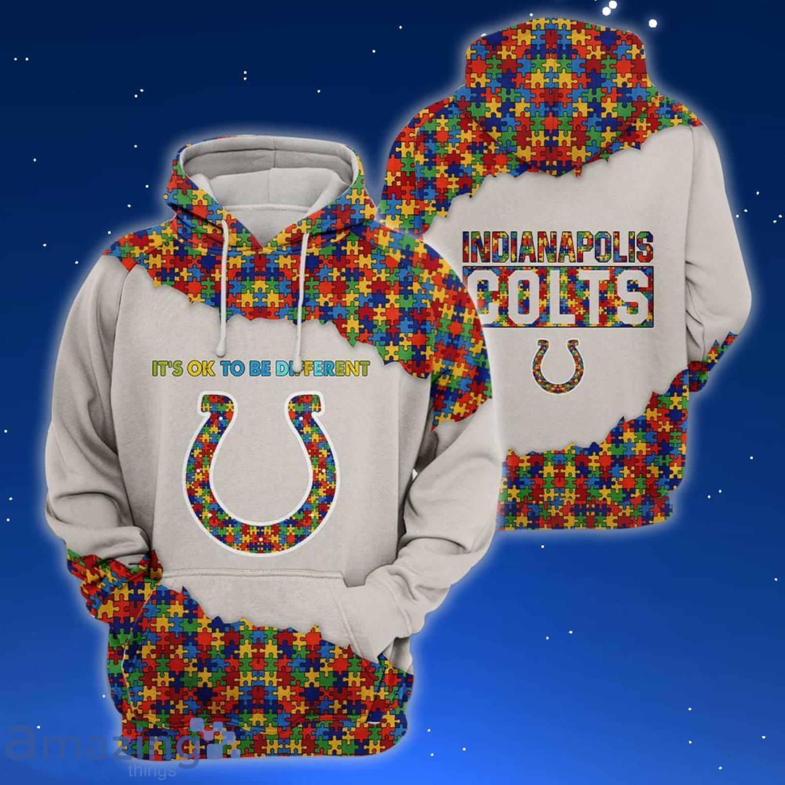 Indianapolis Colts NFL Autism All Over Printed 3D Shirt For Fans Product Photo 1