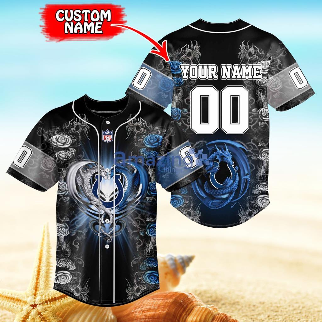 Indianapolis Colts Personalized NFL Dragon Baseball Jersey Shirt