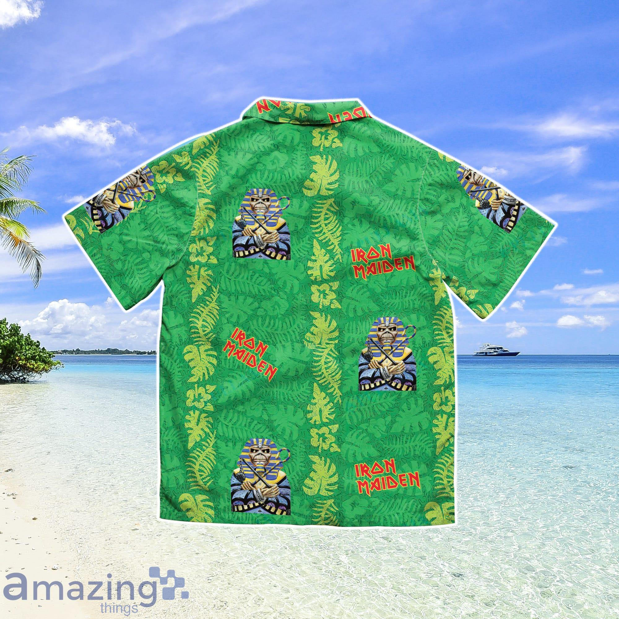 Iron Maiden Aloha Men And Women Green Hawaiian Shirt Gift For Summer Vacation image Iron Maiden Aloha Men And Women Green Hawaiian Shirt Gift For Summer Vacation Product Photo 3
