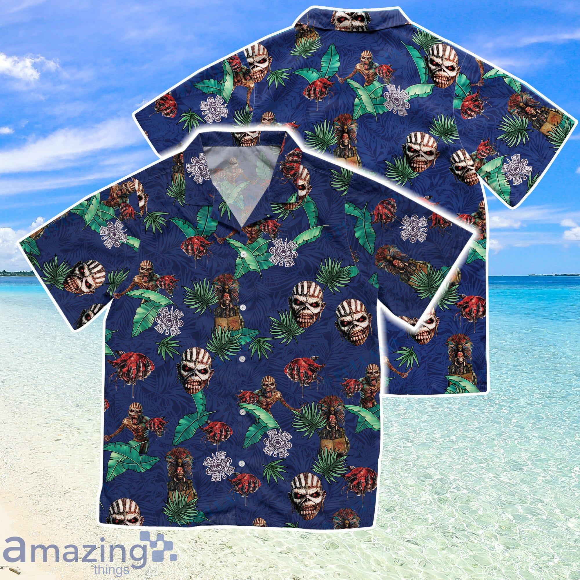 Iron Maiden Aloha Men And Women Hawaiian Shirt Gift For Halloween image Iron Maiden Aloha Men And Women Hawaiian Shirt Gift For Halloween Product Photo 3