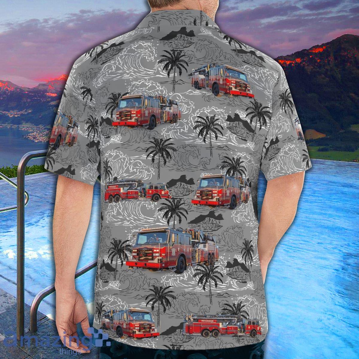 Island Pattern Patchogue Fire Department AOP Aloha Hawaiian Shirt And Beach Short image Island Pattern Patchogue Fire Department AOP Aloha Hawaiian Shirt And Beach Short Product Photo 4