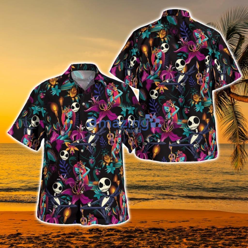Jack And Sally In The Nightmare Hawaiian Shirt For Men And Women Product Photo 1 Jack And Sally In The Nightmare Hawaiian Shirt For Men And Women Product Photo 1