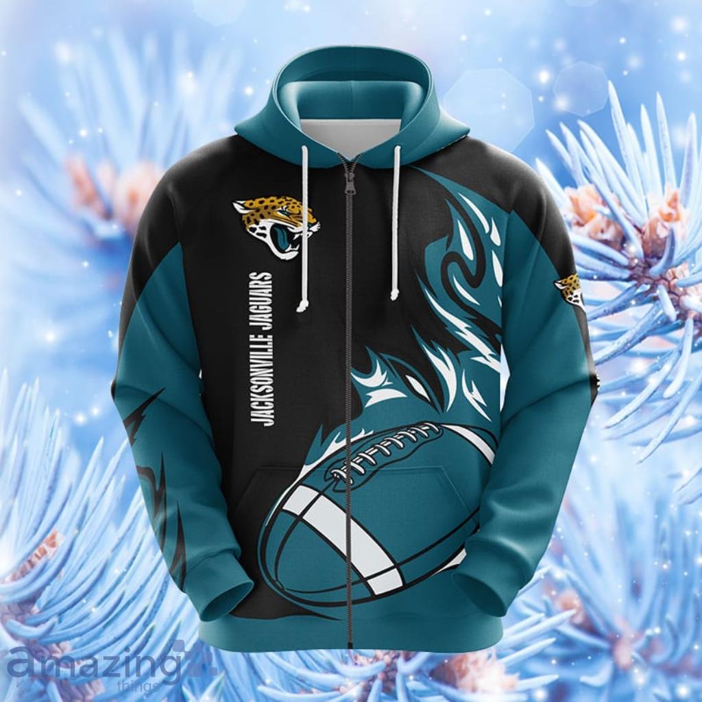 Jacksonville Jaguars NFL Blue Hoodie, Zip Hoodie 3D All Over Print For Fans Product Photo 1