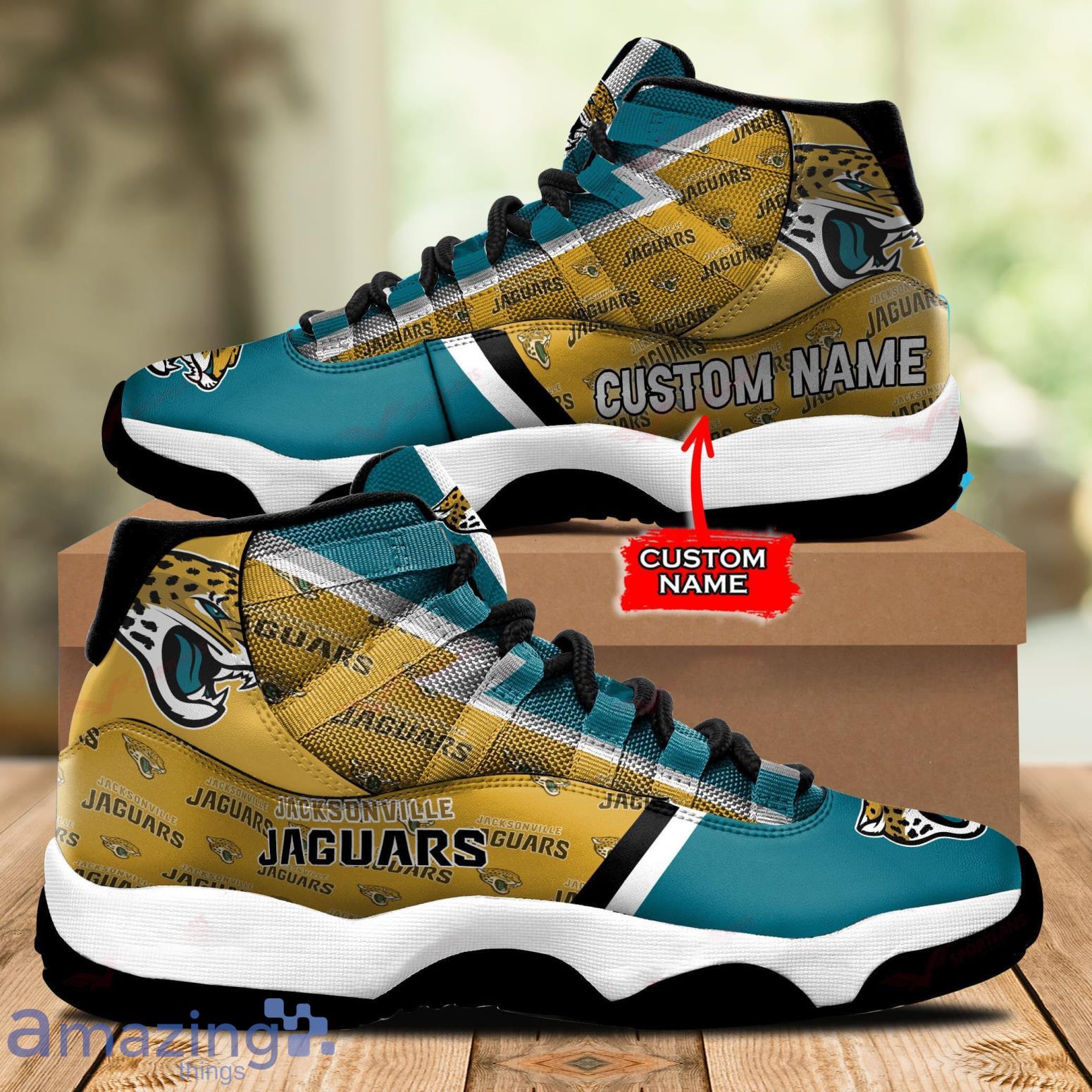 Jacksonville Jaguars Big Logo NFL Personalized Name Air Jordan 11