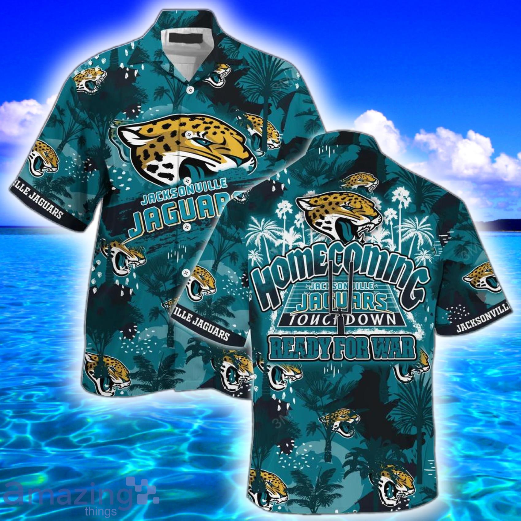 Jacksonville Jaguars Nfl Tropical Style And Sport Team Backgound AOP  Hawaiian Shirt And Beach Short - Freedomdesign