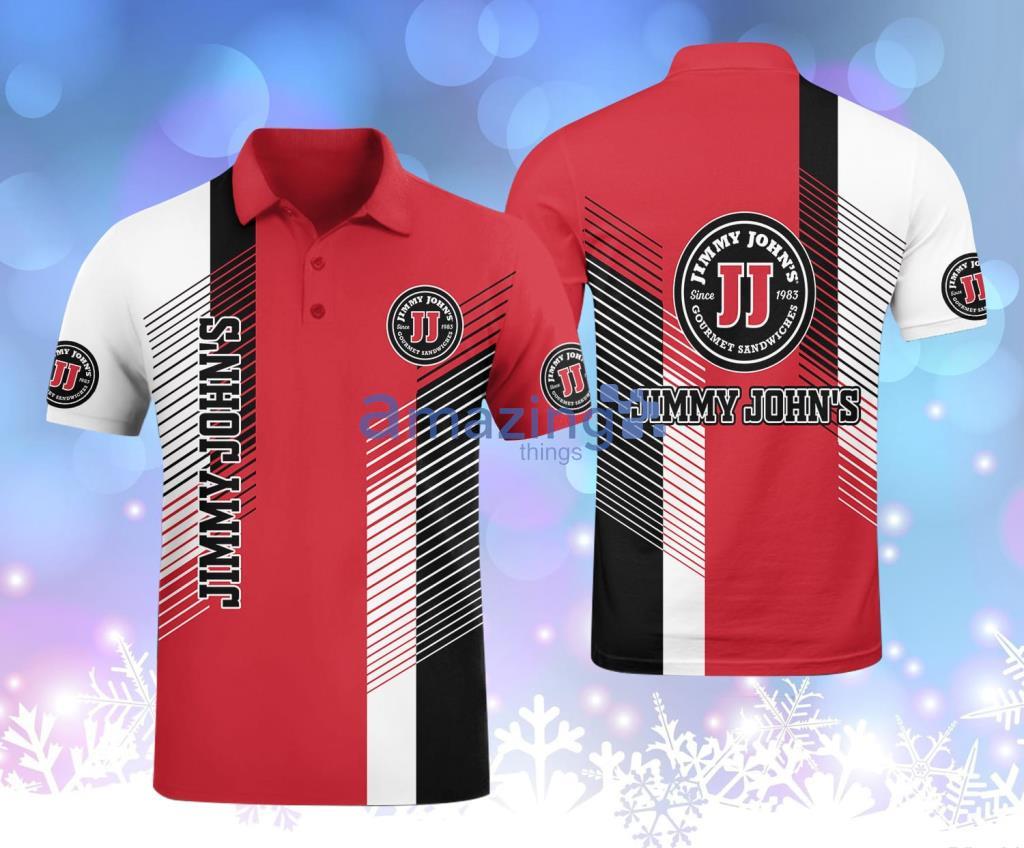 Jimmy John's Red And White Polo Shirt Gift For Fans Product Photo 1