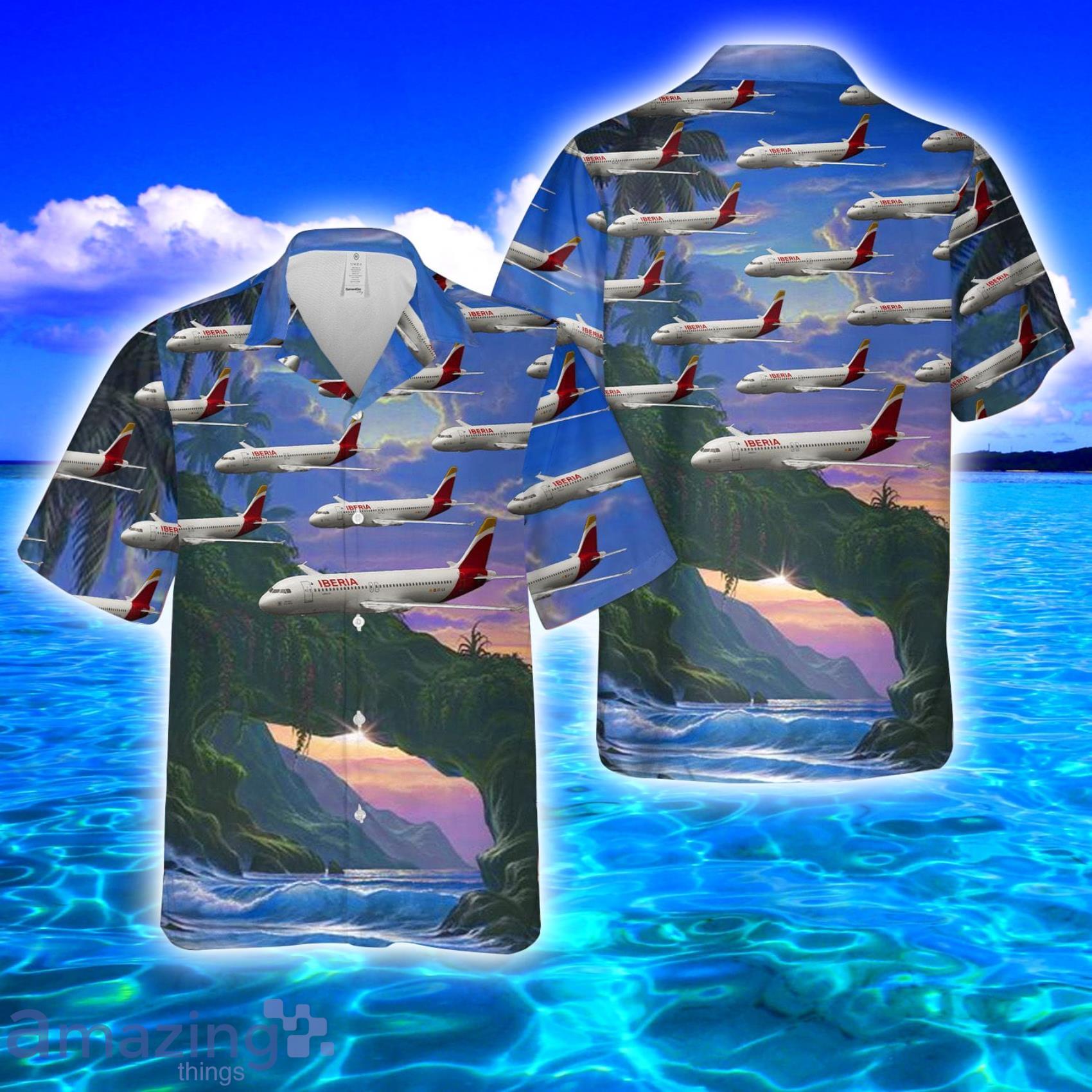 KAHH2106BC09 Iberia Airbus A320-200 Tropical Style Full Print Hawaiian Shirt Vs Short Set Product Photo 1 KAHH2106BC09 Iberia Airbus A320-200 Tropical Style Full Print Hawaiian Shirt Vs Short Set Product Photo 1