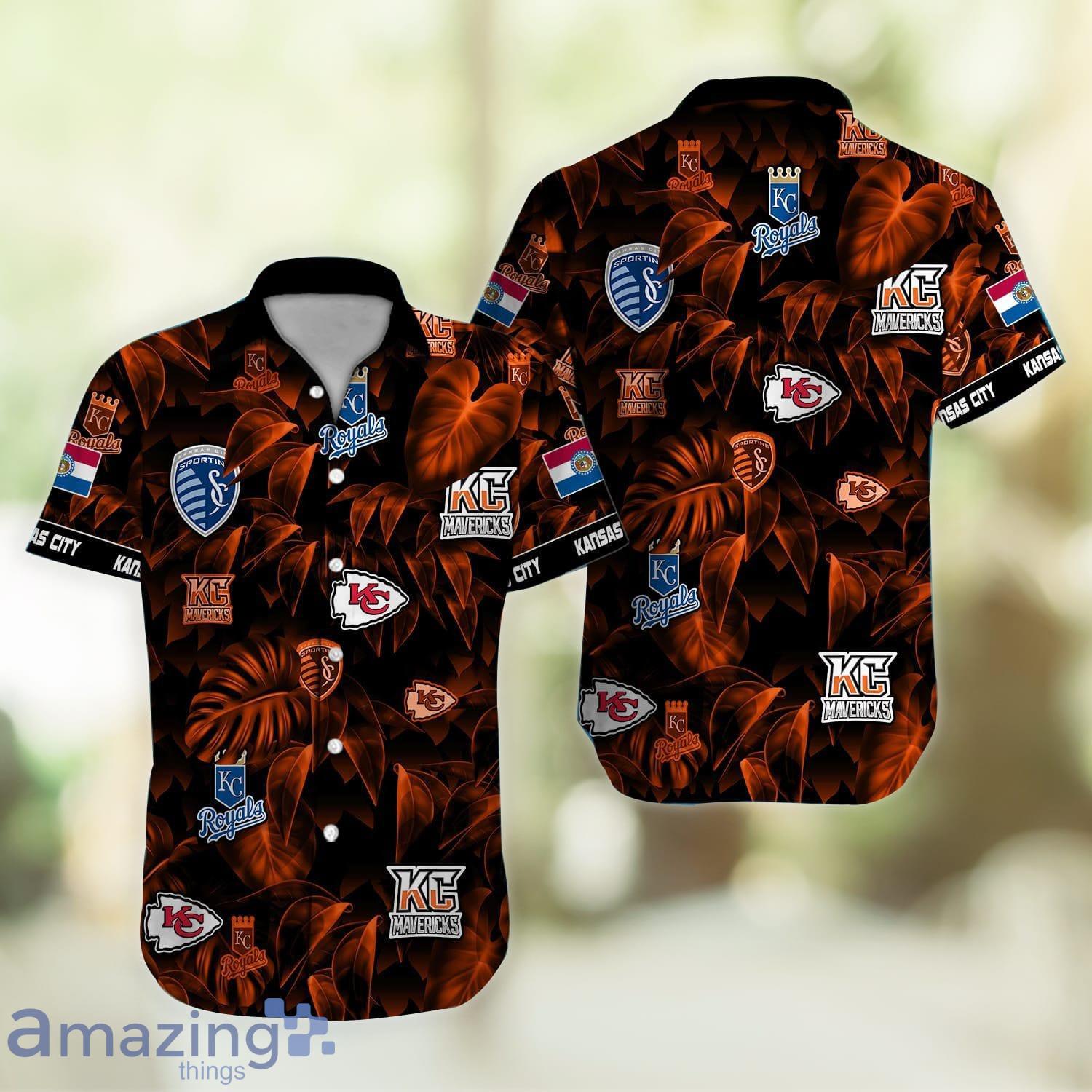 Kansas City 3D Leaf Print Hawaiian Shirt For Men And Women Product Photo 1