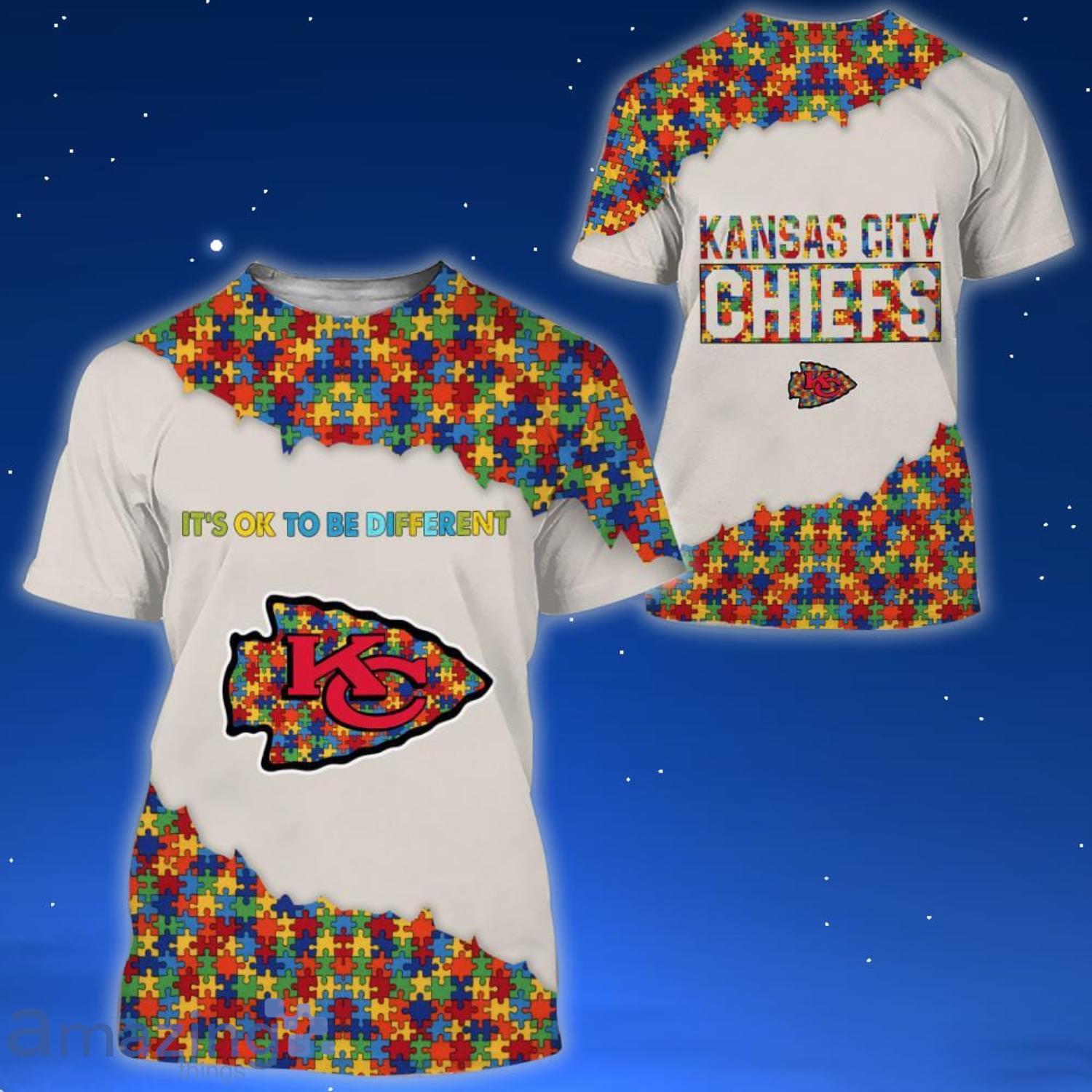 Kansas City Chiefs NFL Autism All Over Printed 3D Shirt For Fans