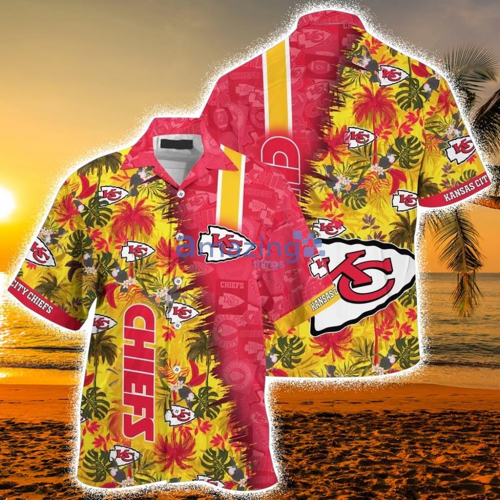 Kansas City Chiefs NFL Team Football Beach Shirt Summer Button