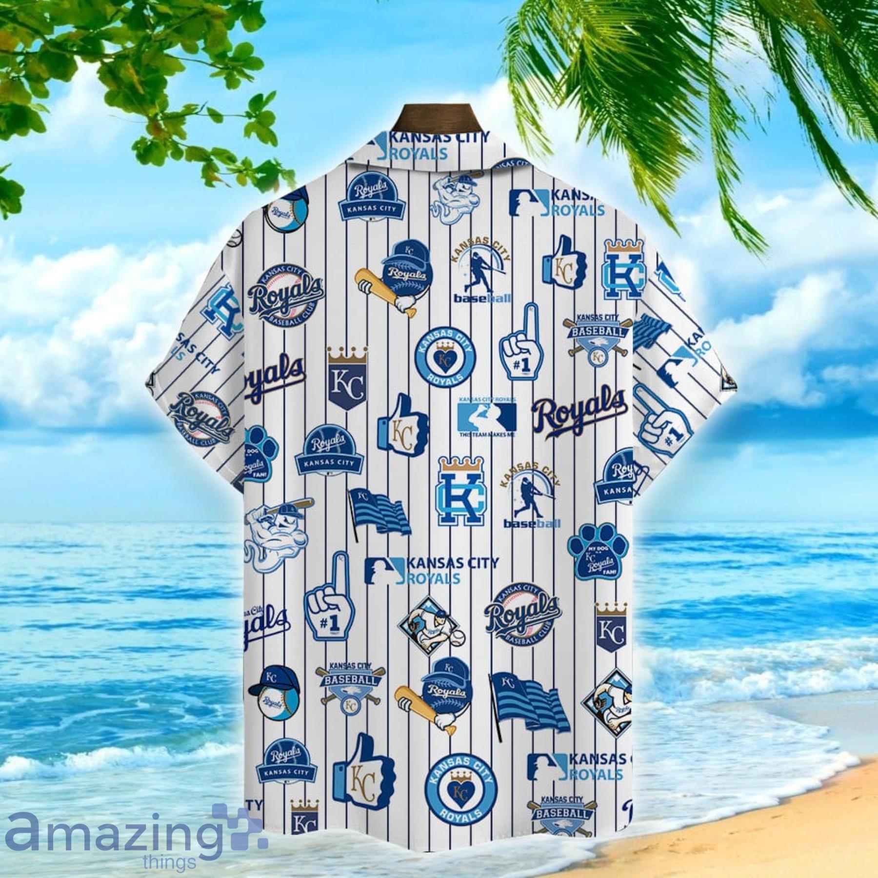 Baseball American Hawaii Shirt Tropical Beach Tree Kansas City Royals  Hawaiian Shirt For Fans