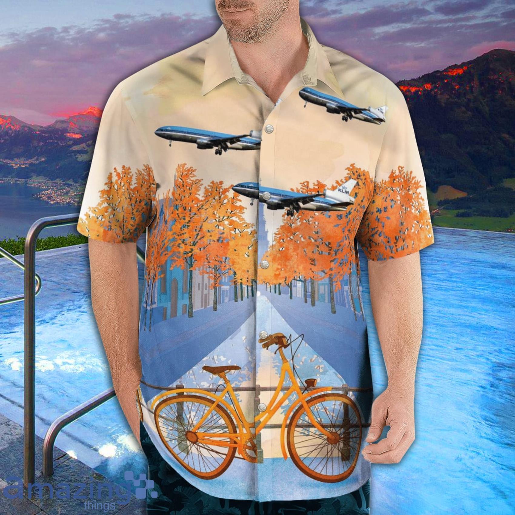 KLM Royal Dutch Airlines McDonnell Douglas DC 10 30 Hawaiian Shirt And Beach Short image KLM Royal Dutch Airlines McDonnell Douglas DC-10-30 Hawaiian Shirt And Beach Short Product Photo 4