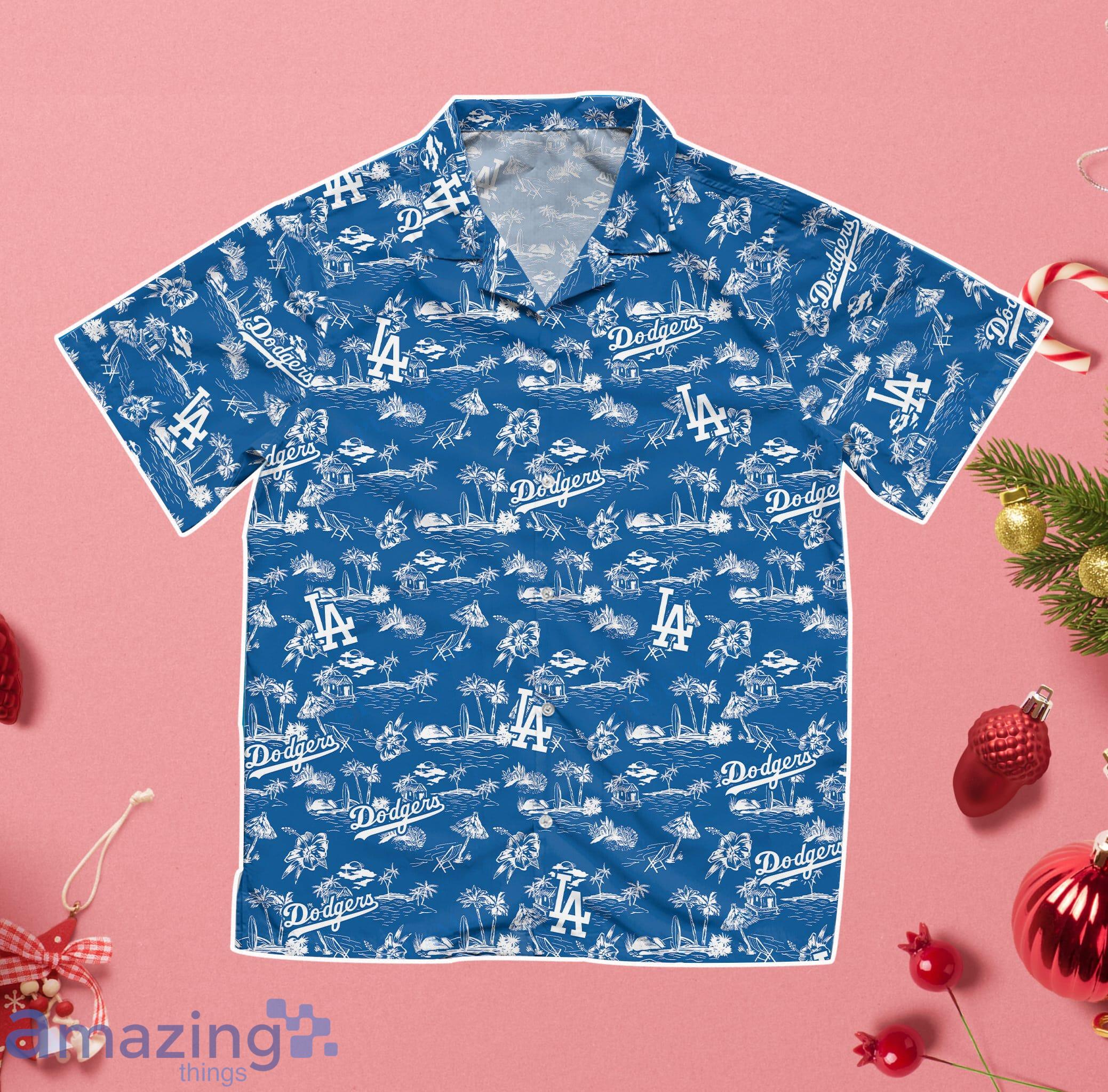 Dodgers La Dodgers Blue Trees Men And Women Hawaiian Shirt Summer Gift