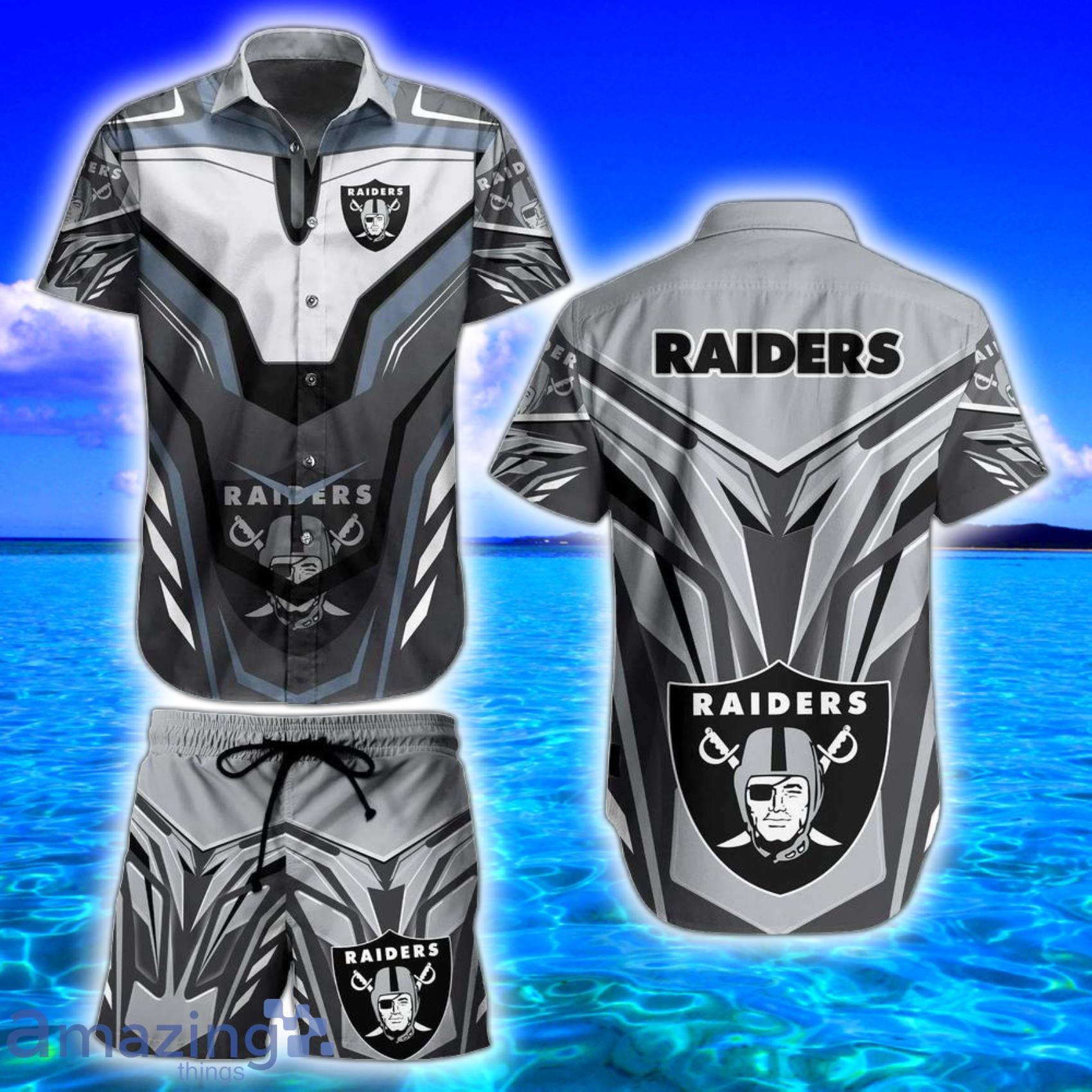 Las Vegas Raiders T-Shirts Beach Shorts Outfit Summer Casual Short Sleeve  Shorts