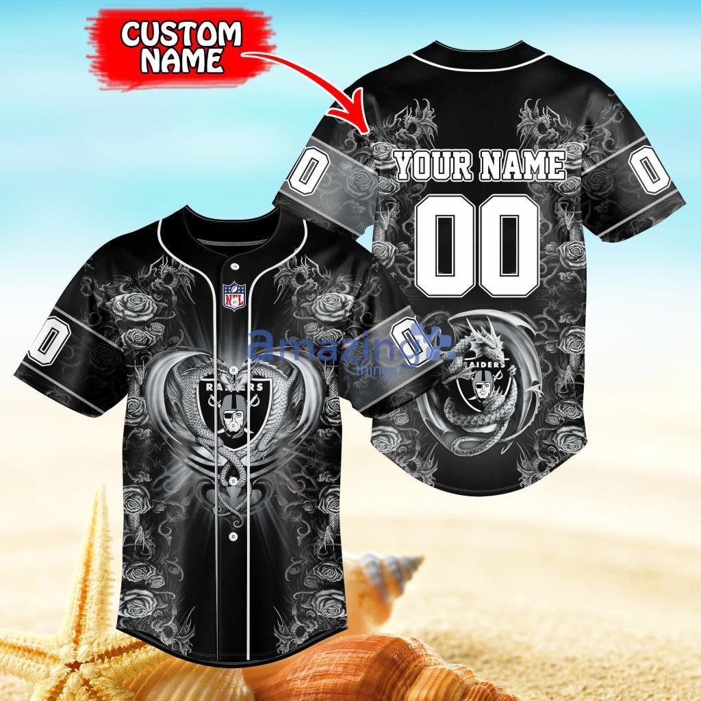 Las Vegas Raiders Personalized Custom Name Baseball Jersey Shirt