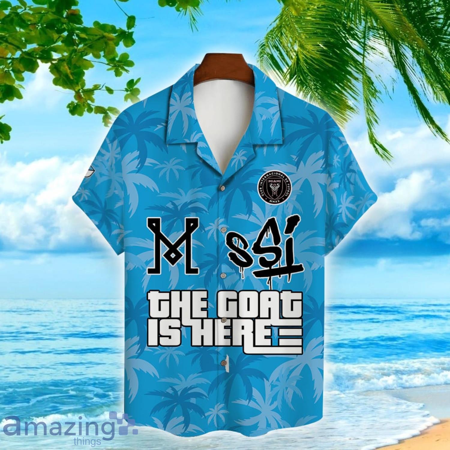 Custom Name & Number Lionel Messi Inter Miami CF 3D Print Hawaiian Shirt