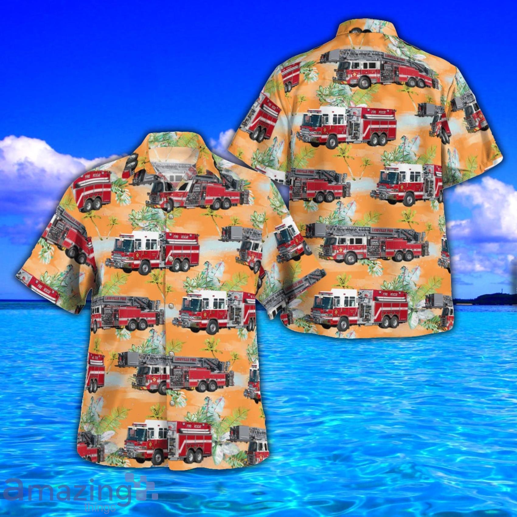 Lionville Fire Company Pennsylvania AOP Print Hawaiian Shirt And Short Set Product Photo 1