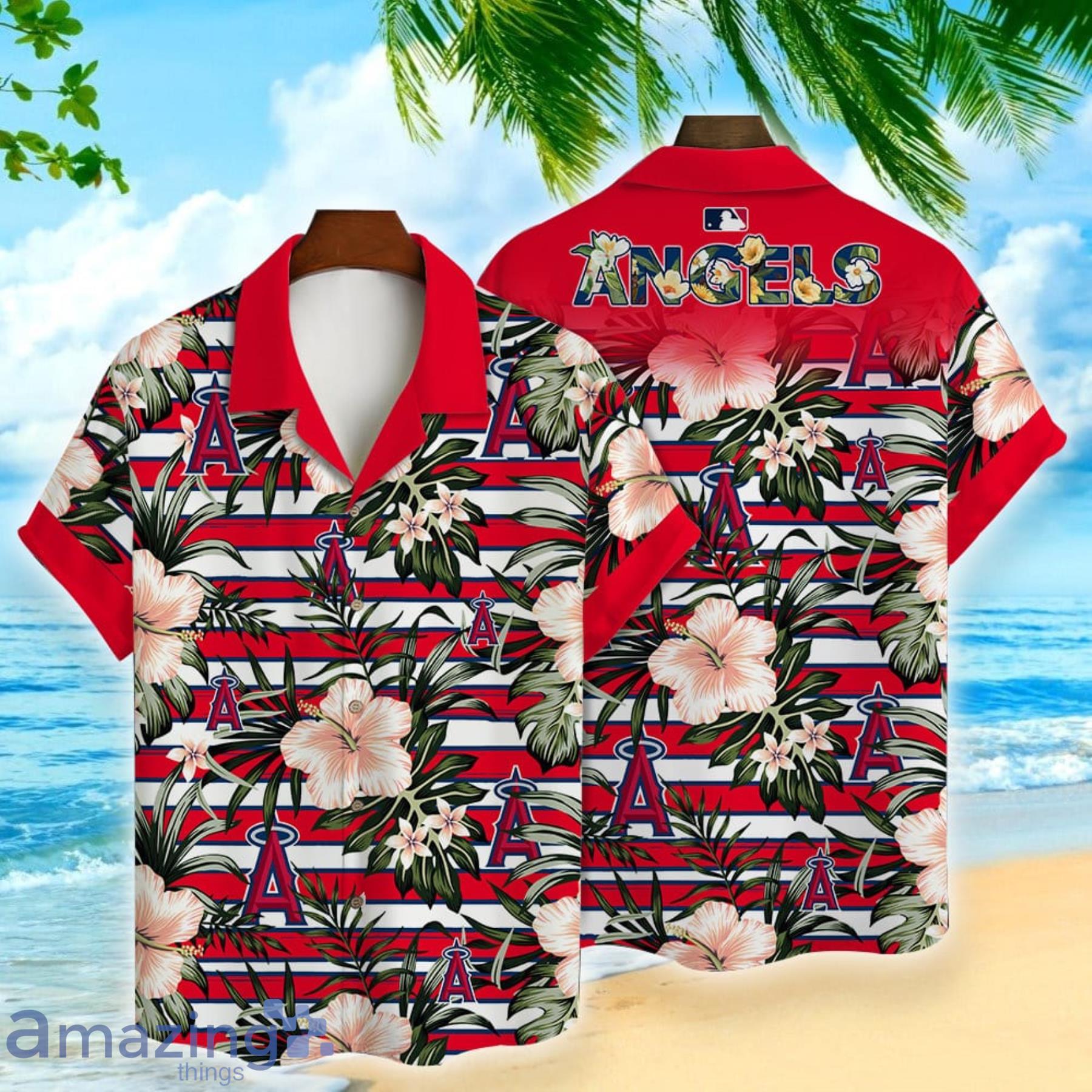 Los Angeles Angels MLB Hawaiian Shirt Lush Greenerytime Aloha
