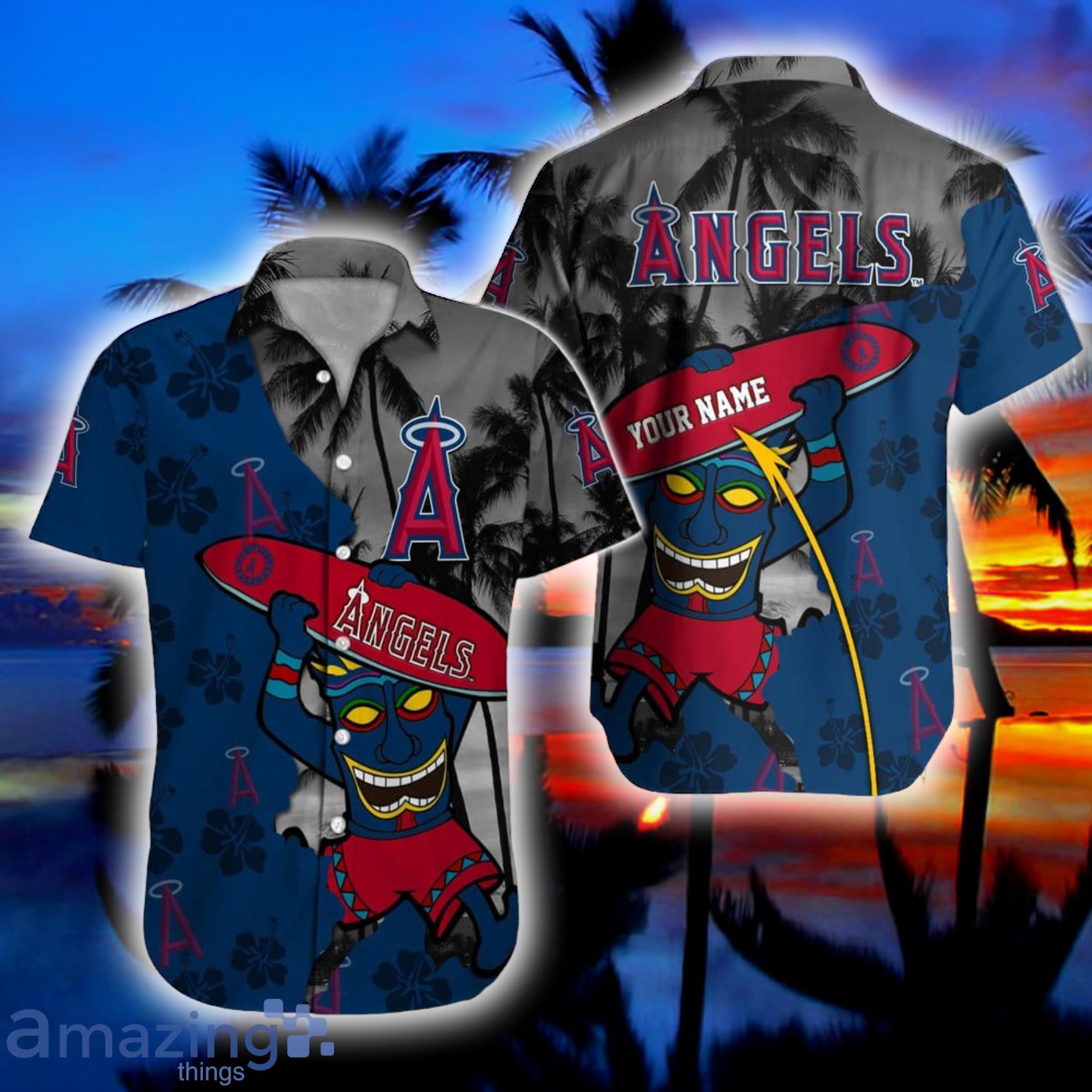 SALE] Personalized MLB Los Angeles Angels Palm Tree Style Hawaiian