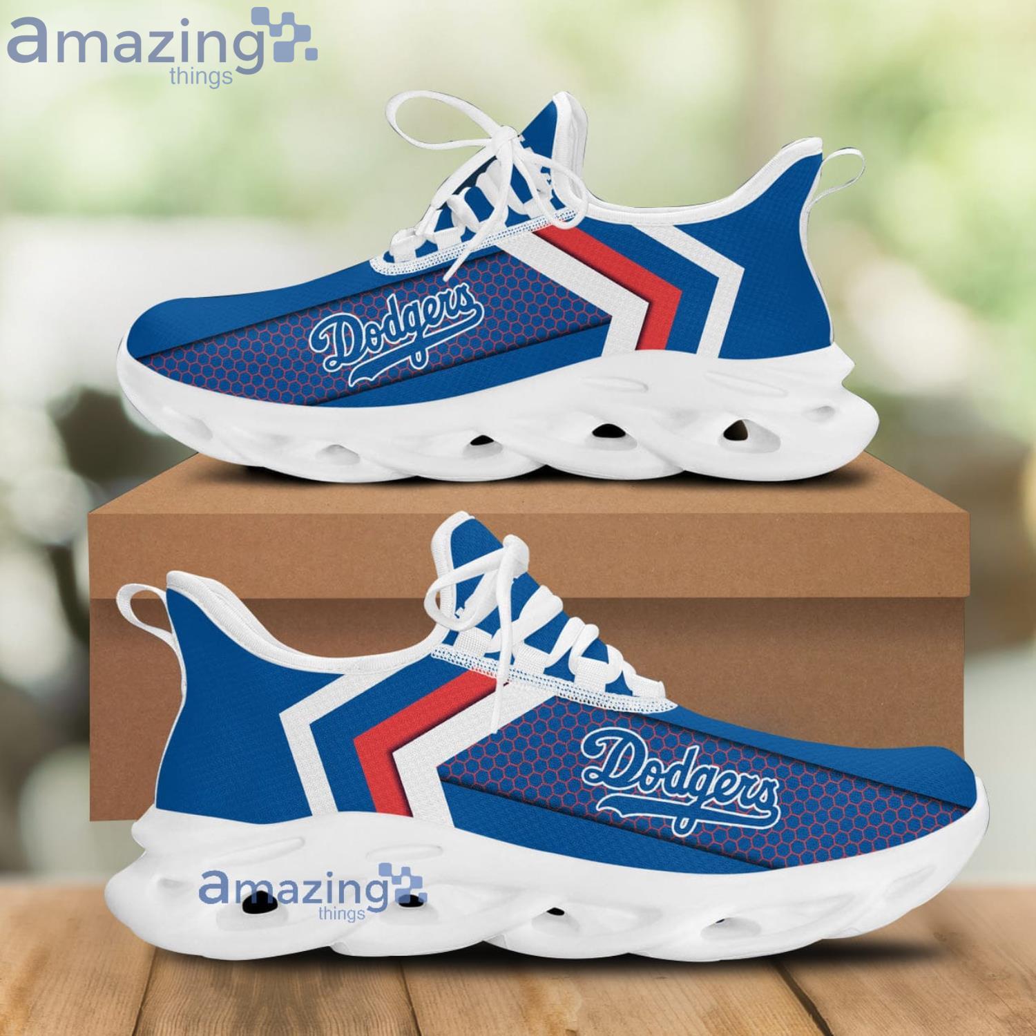 Los Angeles Dodgers Max Soul Sneaker Running Shoes For Fans