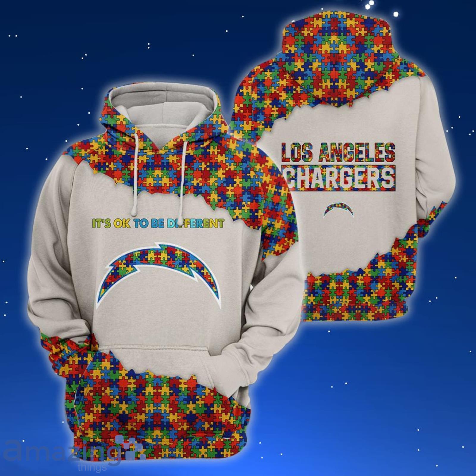 Los Angeles Chargers NFL Autism All Over Printed 3D Shirt For Fans Product Photo 1