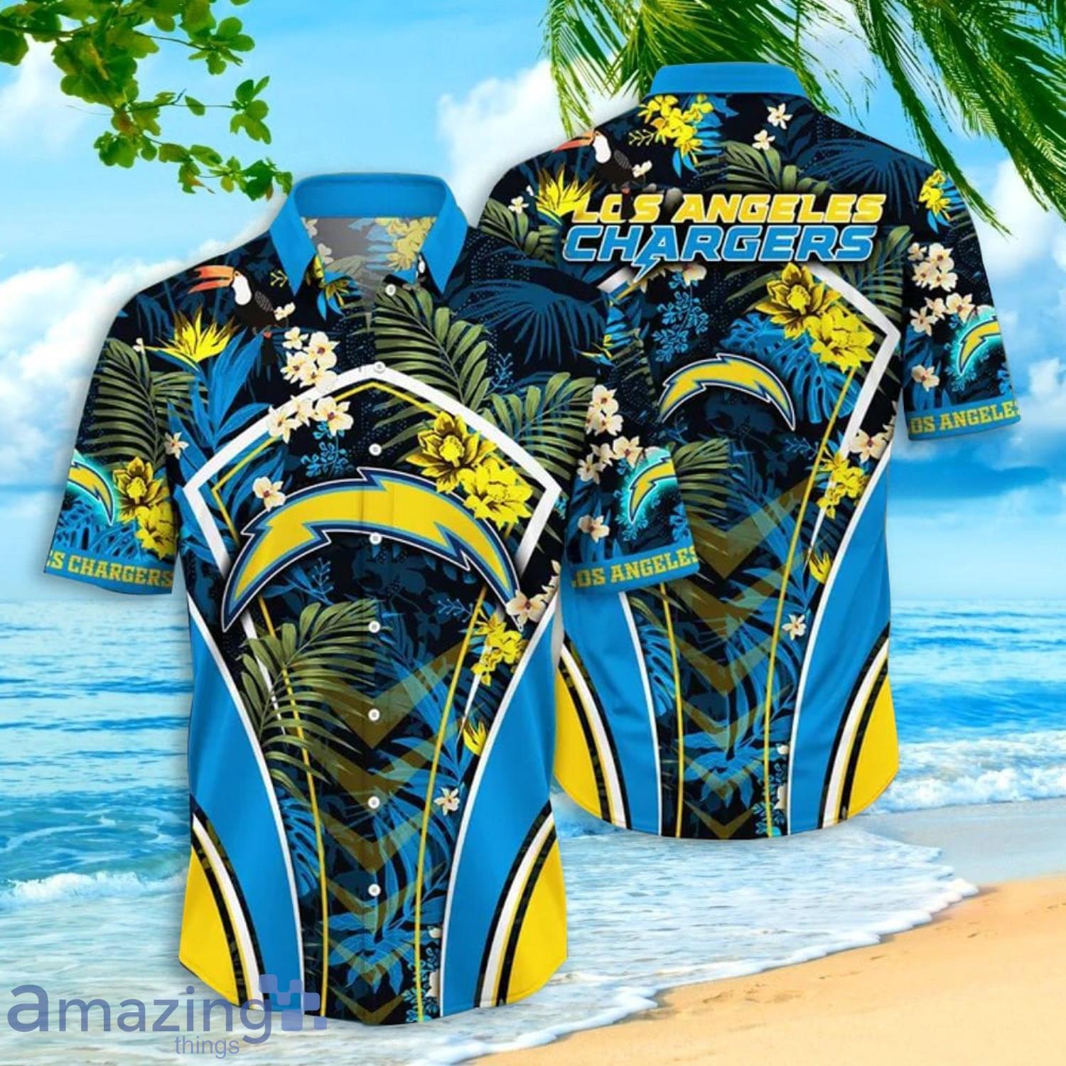 Los Angeles Chargers NFL Football Custom Name Hawaiian Shirt