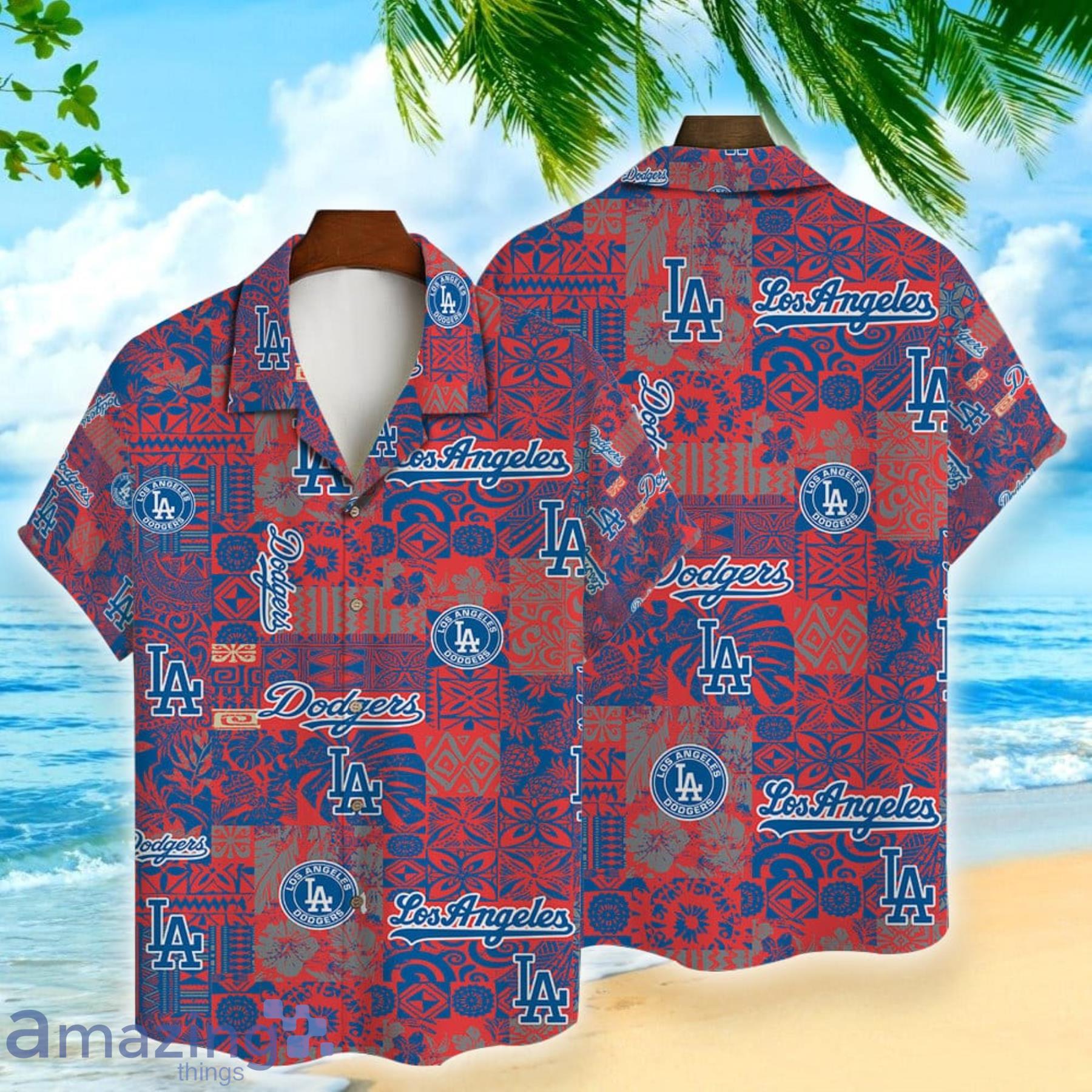 Los Angeles Dodgers Logo Hawaiian Shirt Cheap Men Dodgers Baseball