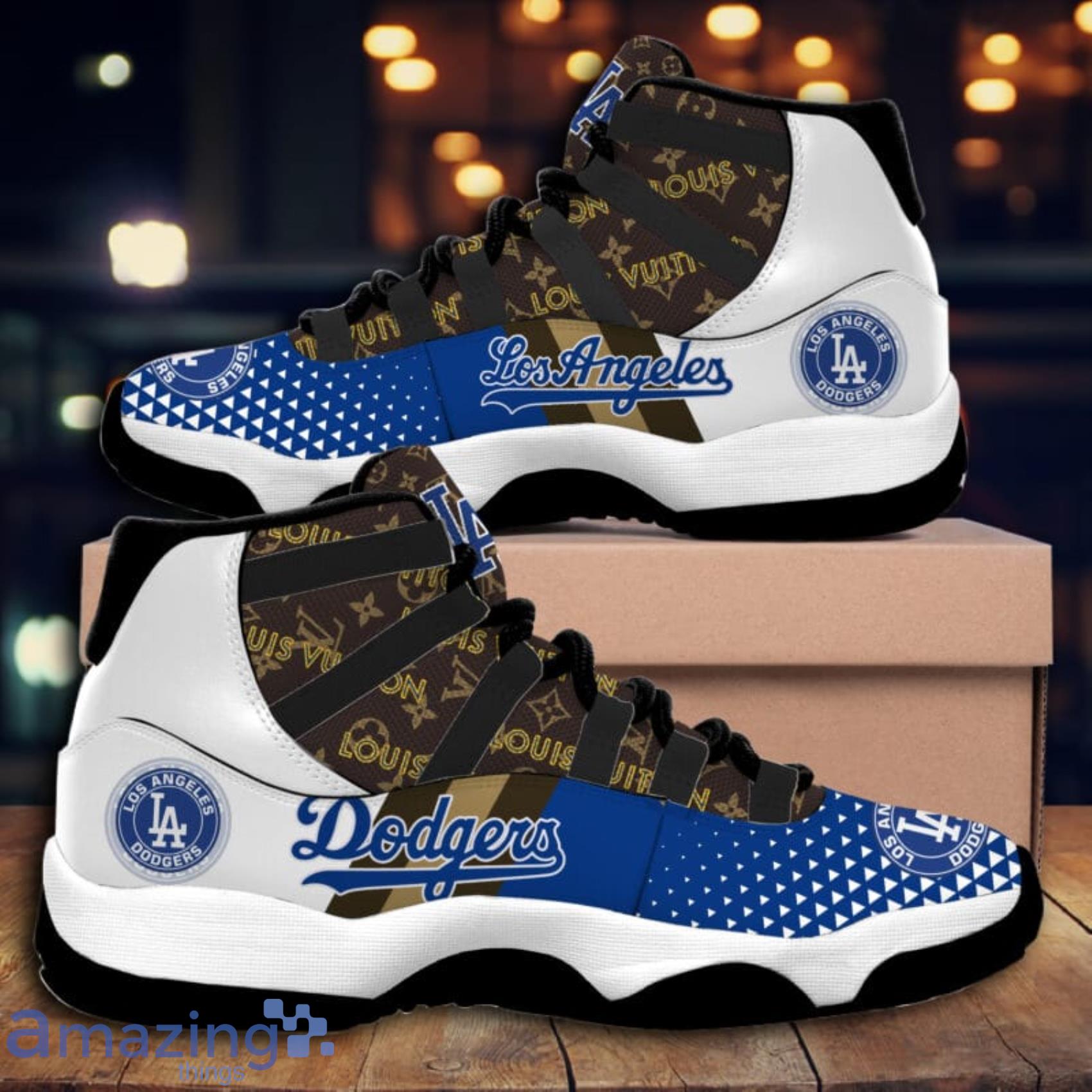 Los Angeles Dodgers Lv All Over Print Air Jordan 11 Shoes For Men