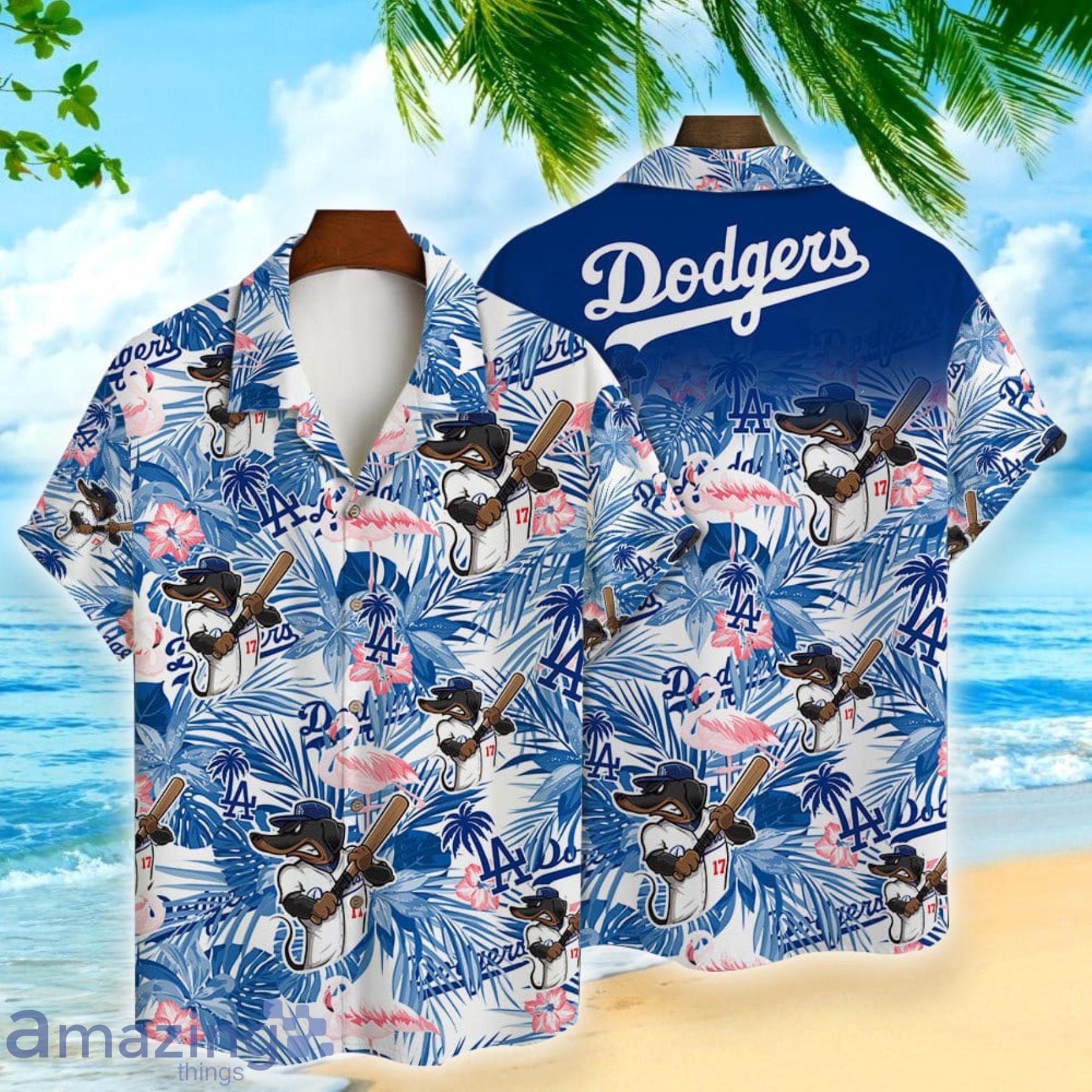 Los Angeles Dodgers Logo Hawaiian Shirt Cheap Men Dodgers Baseball